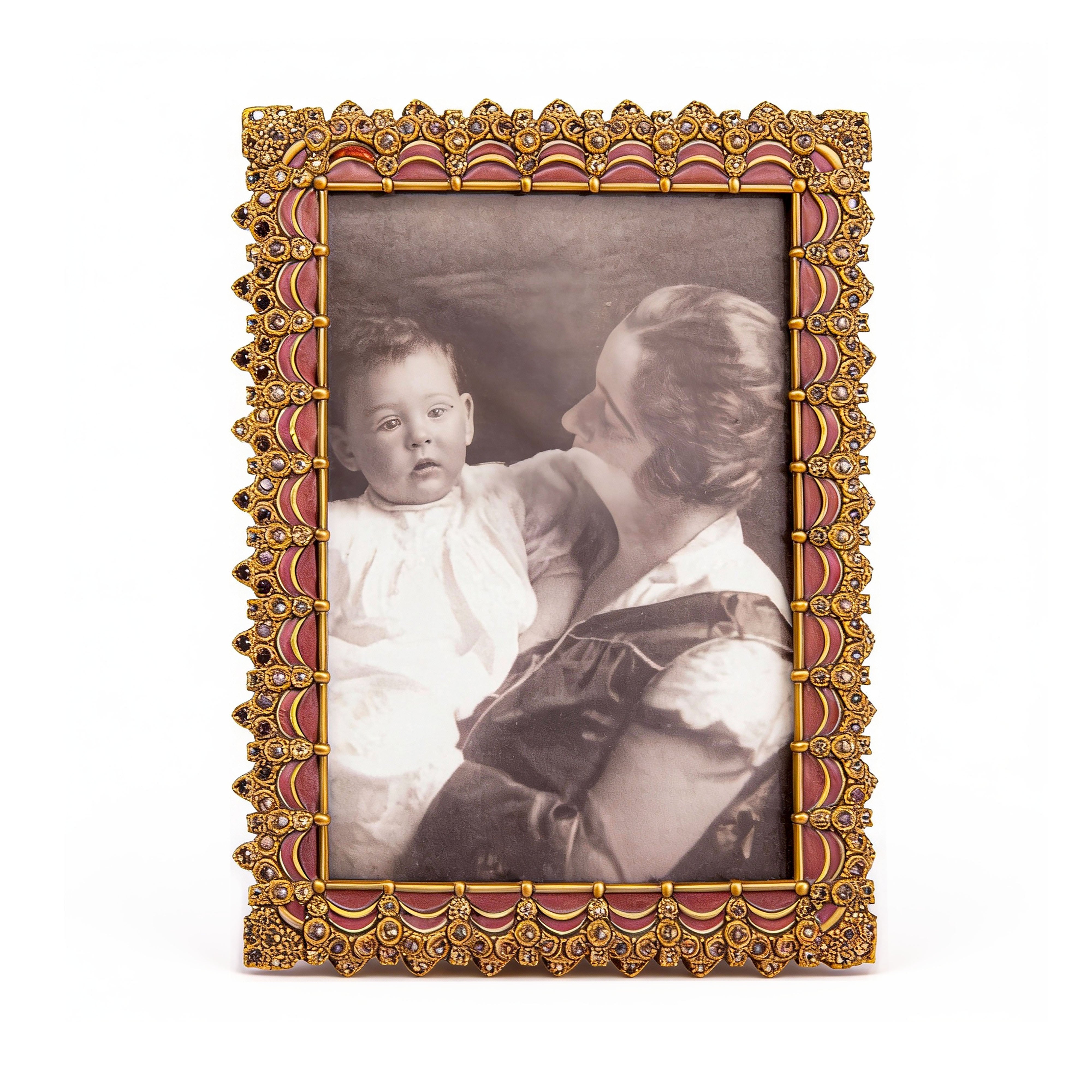 Edgar Berebi. Pink Picture Frame Studded with Swarovski