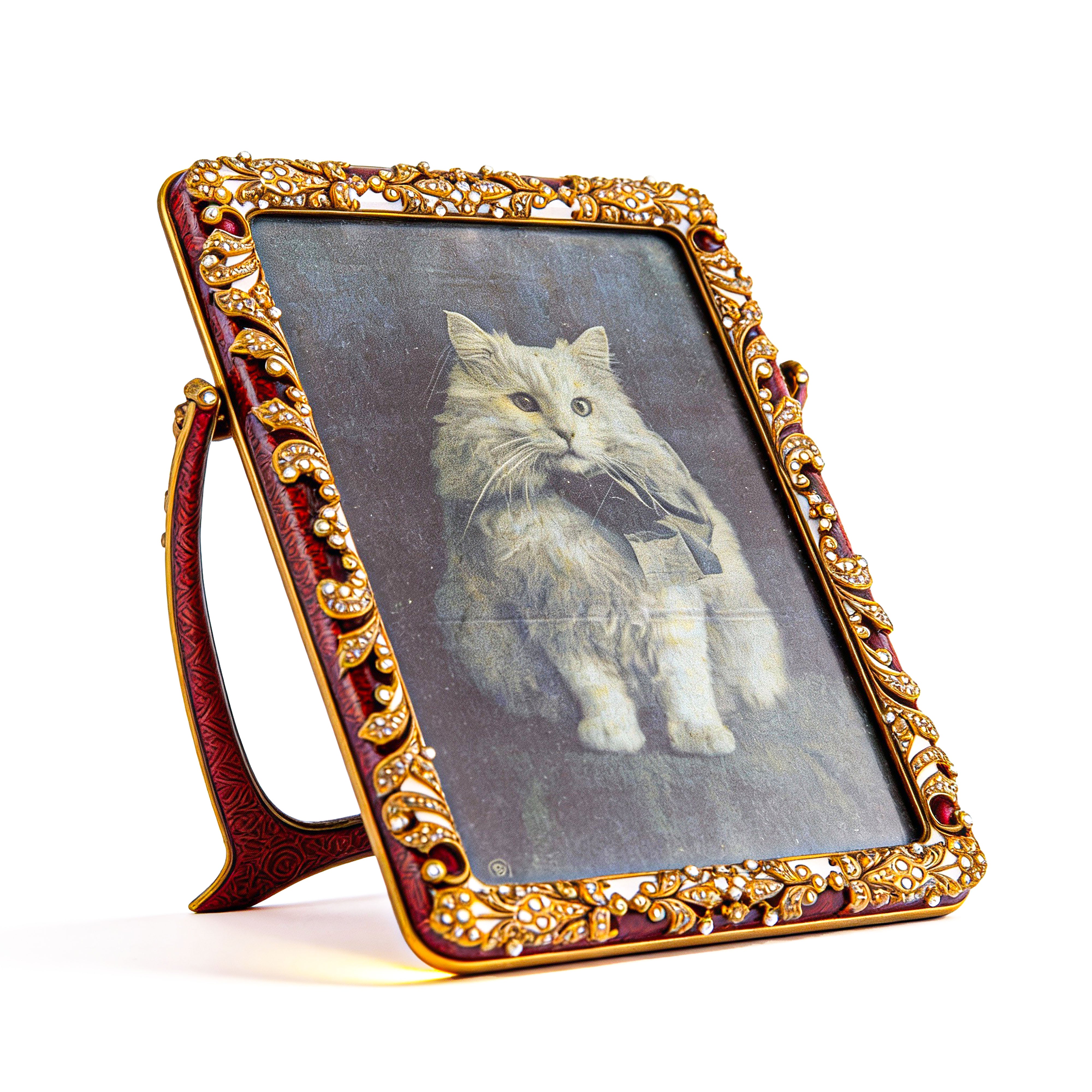 Edgar Berebi. Engraved Picture Frame Studded with Swarovski