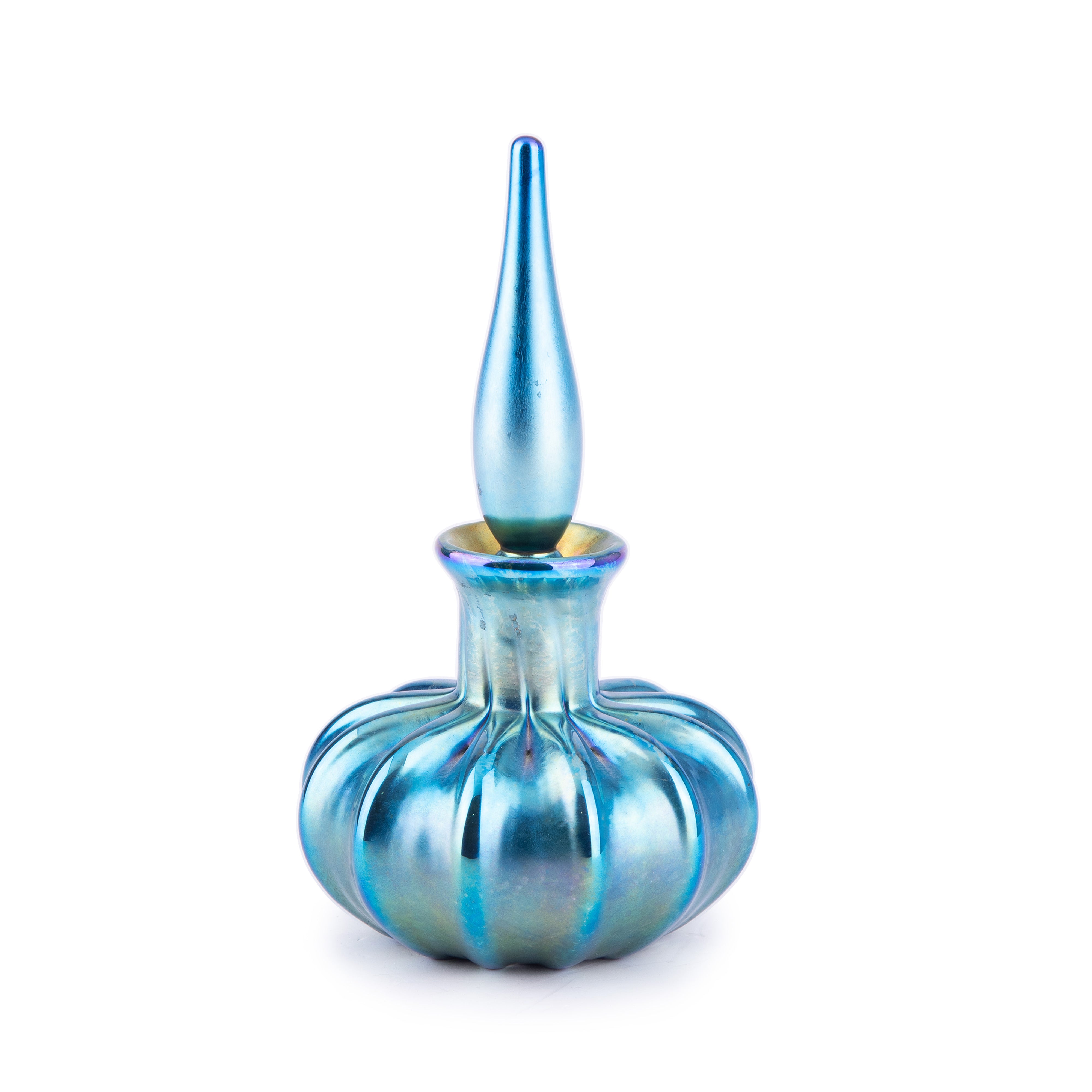 Lundberg Studios. Blue Glass Perfume Bottle. 75 ML