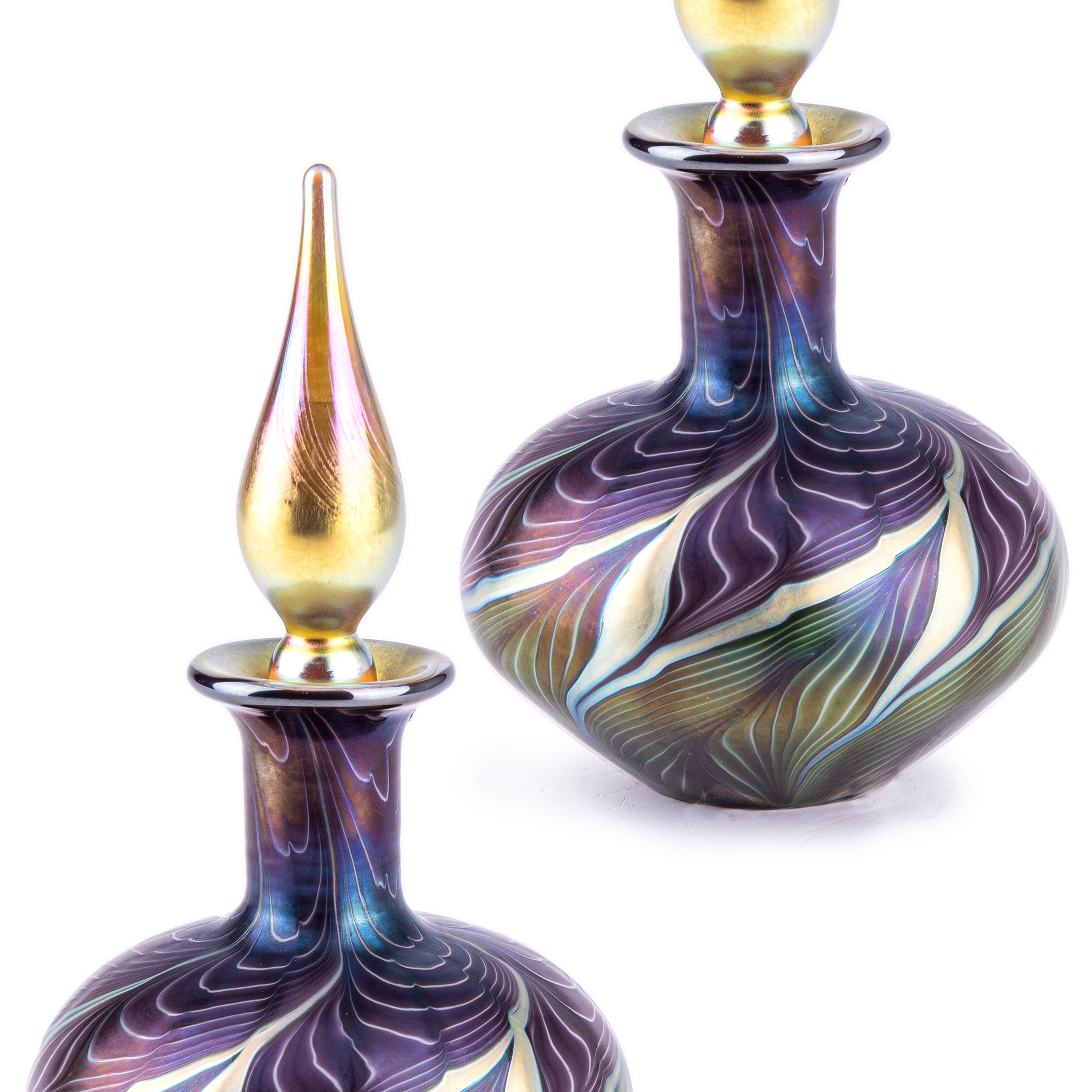 Lundberg Studios. Purple Glass Perfume Bottle. 100 ML