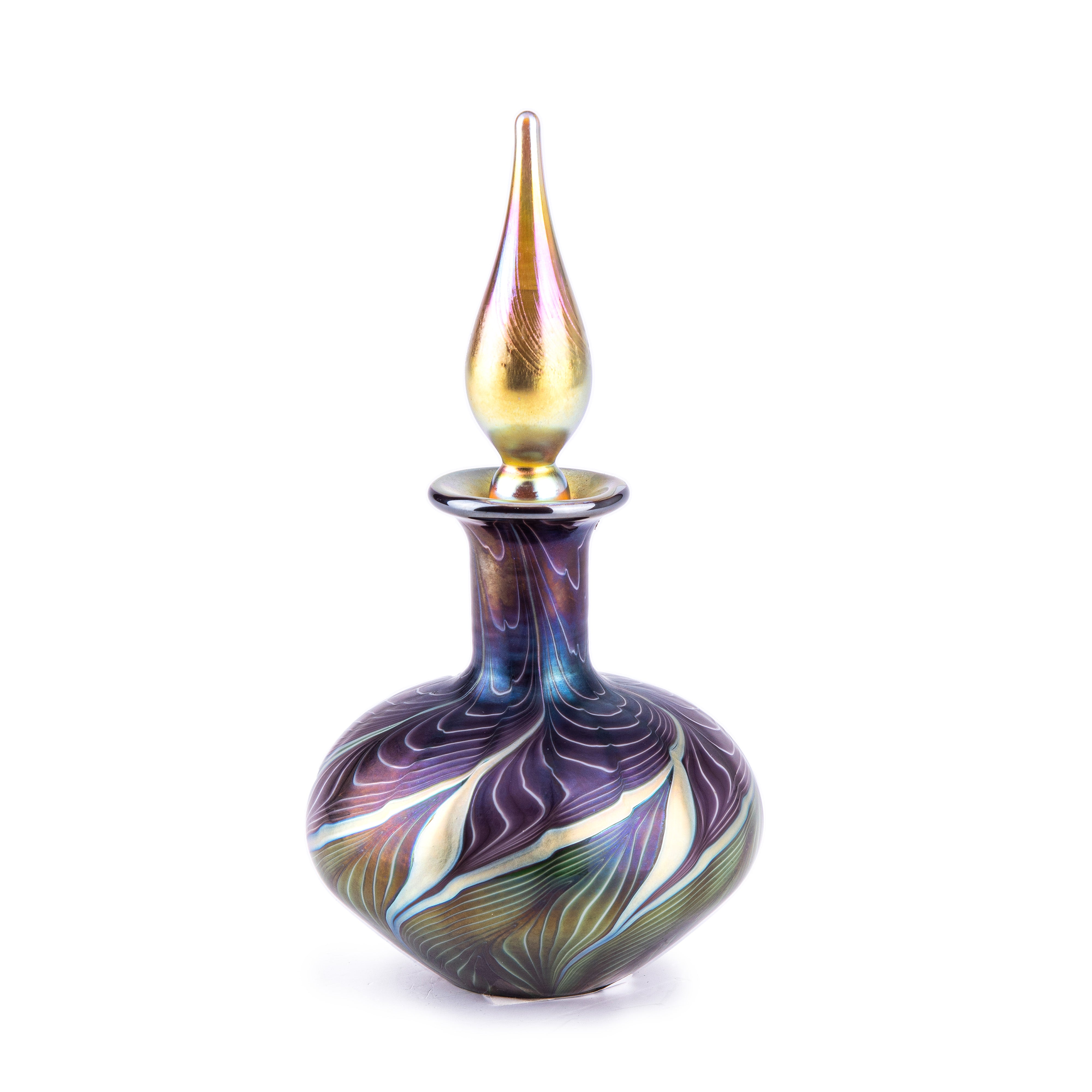 Lundberg Studios. Purple Glass Perfume Bottle. 100 ML
