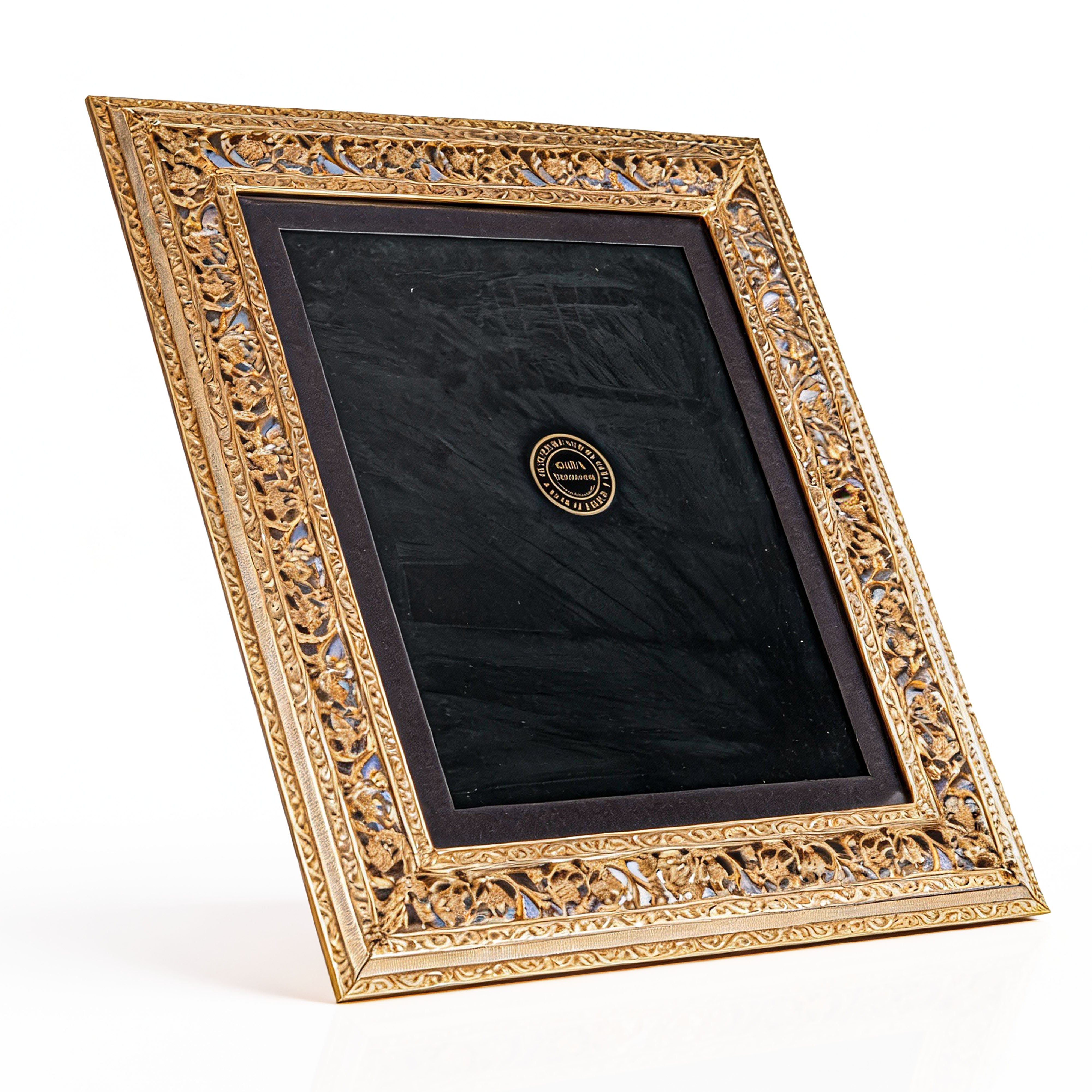 Elias Artmetal. Gilded Square Floral Picture Frame. Large Size