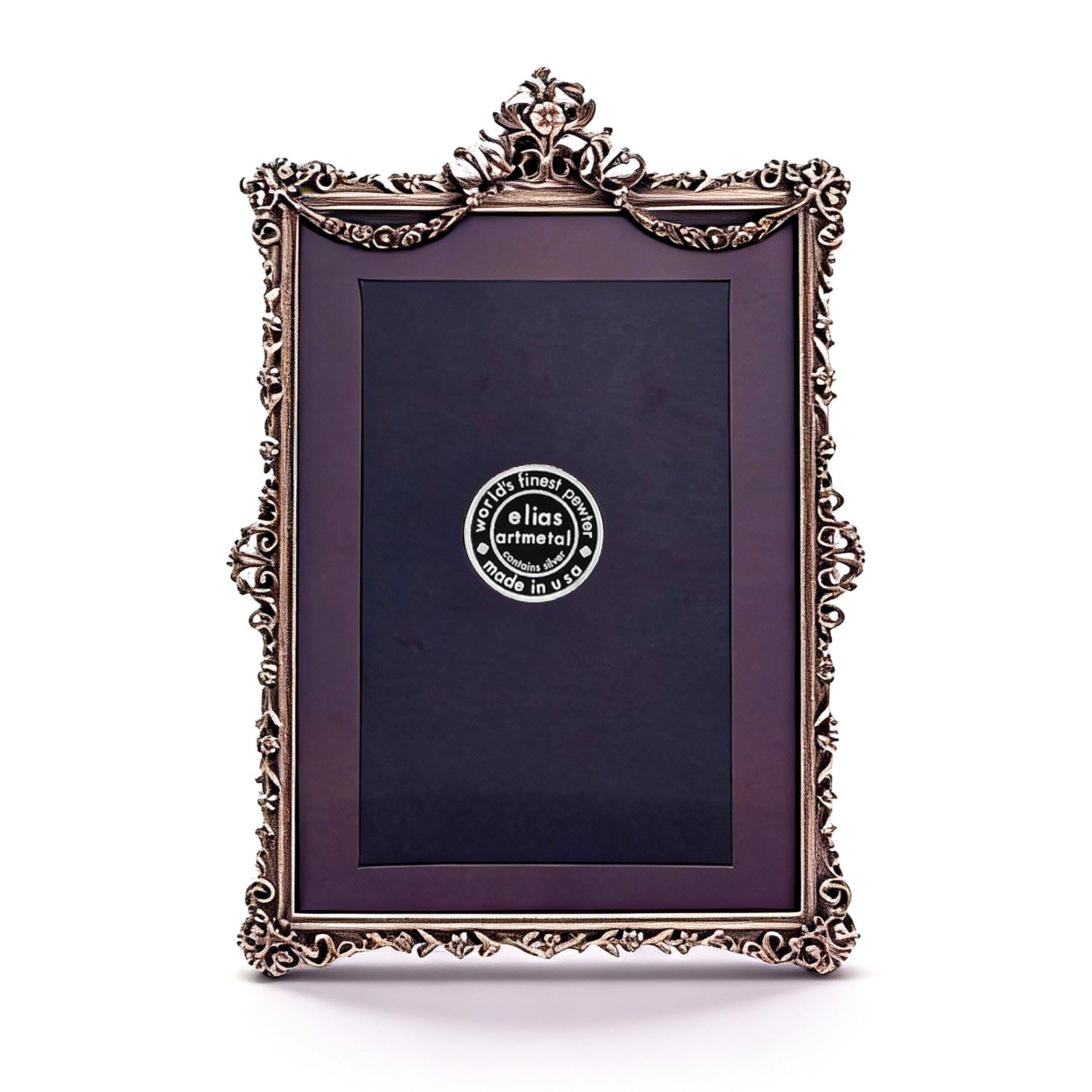 Elias Artmetal. Floral Swag Picture Frame. Small Size