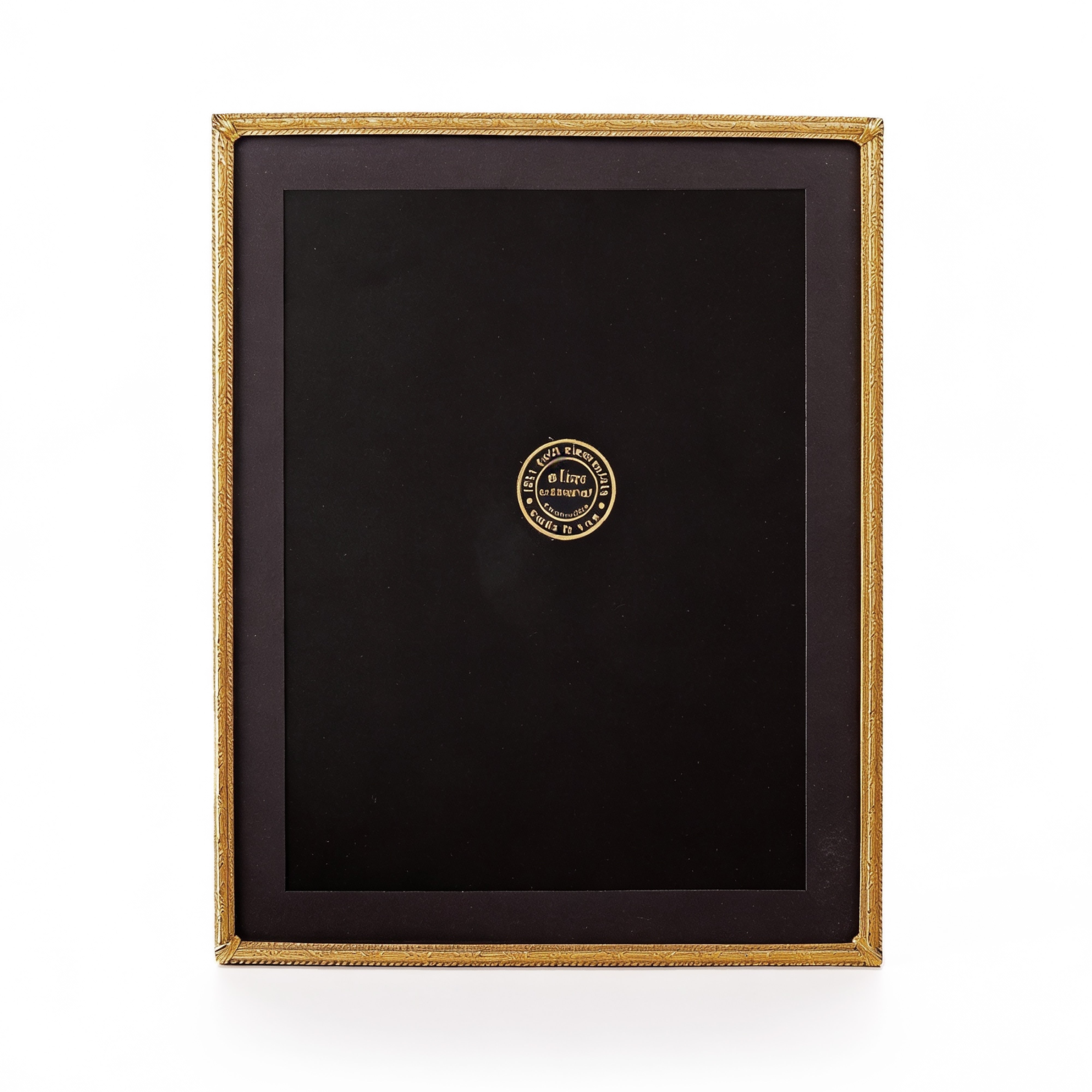 Elias Artmetal. Gilded Herringbone Picture Frame. Large Size