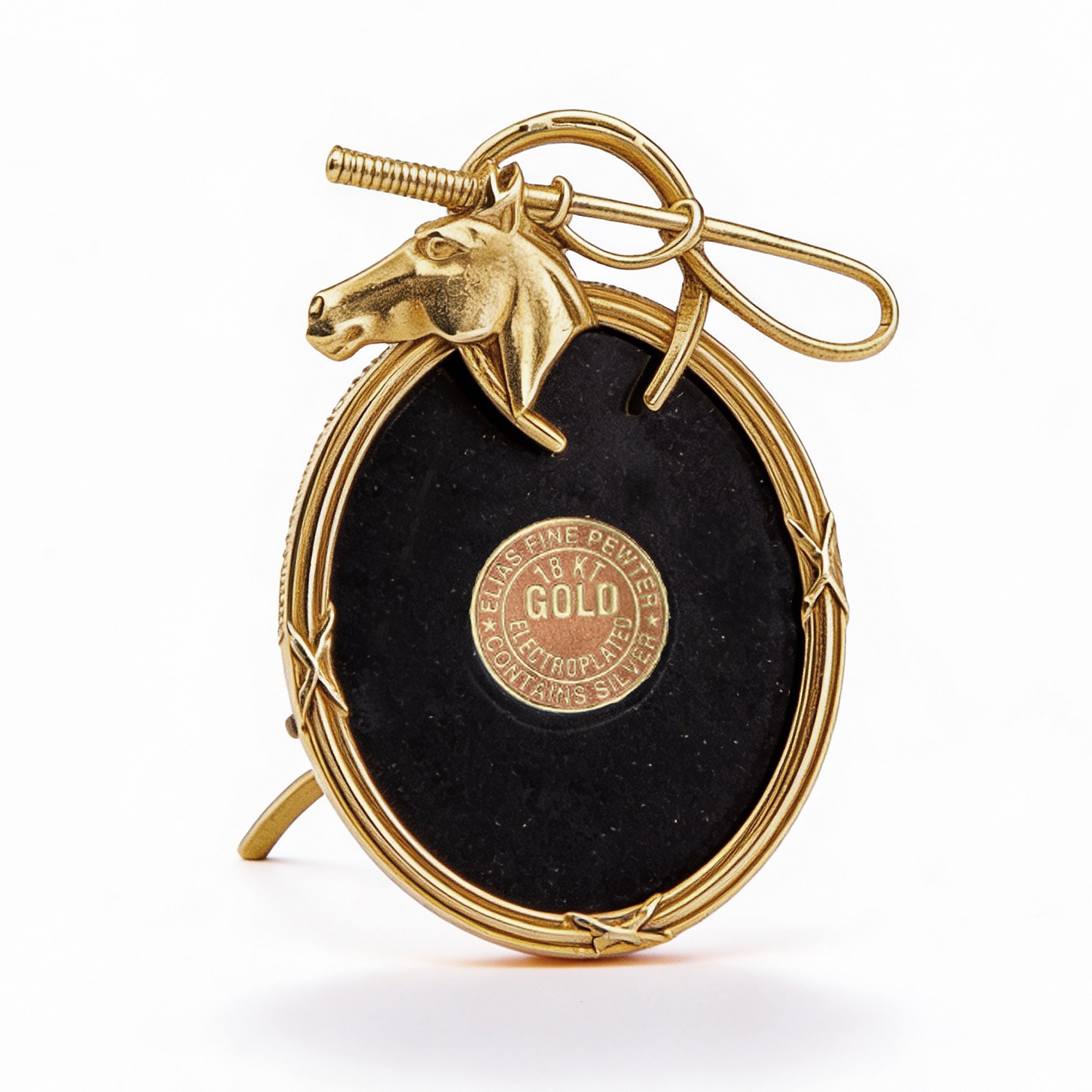 Elias Artmetal. Gilded Picture Frame Designed with Horse Head. Small Size