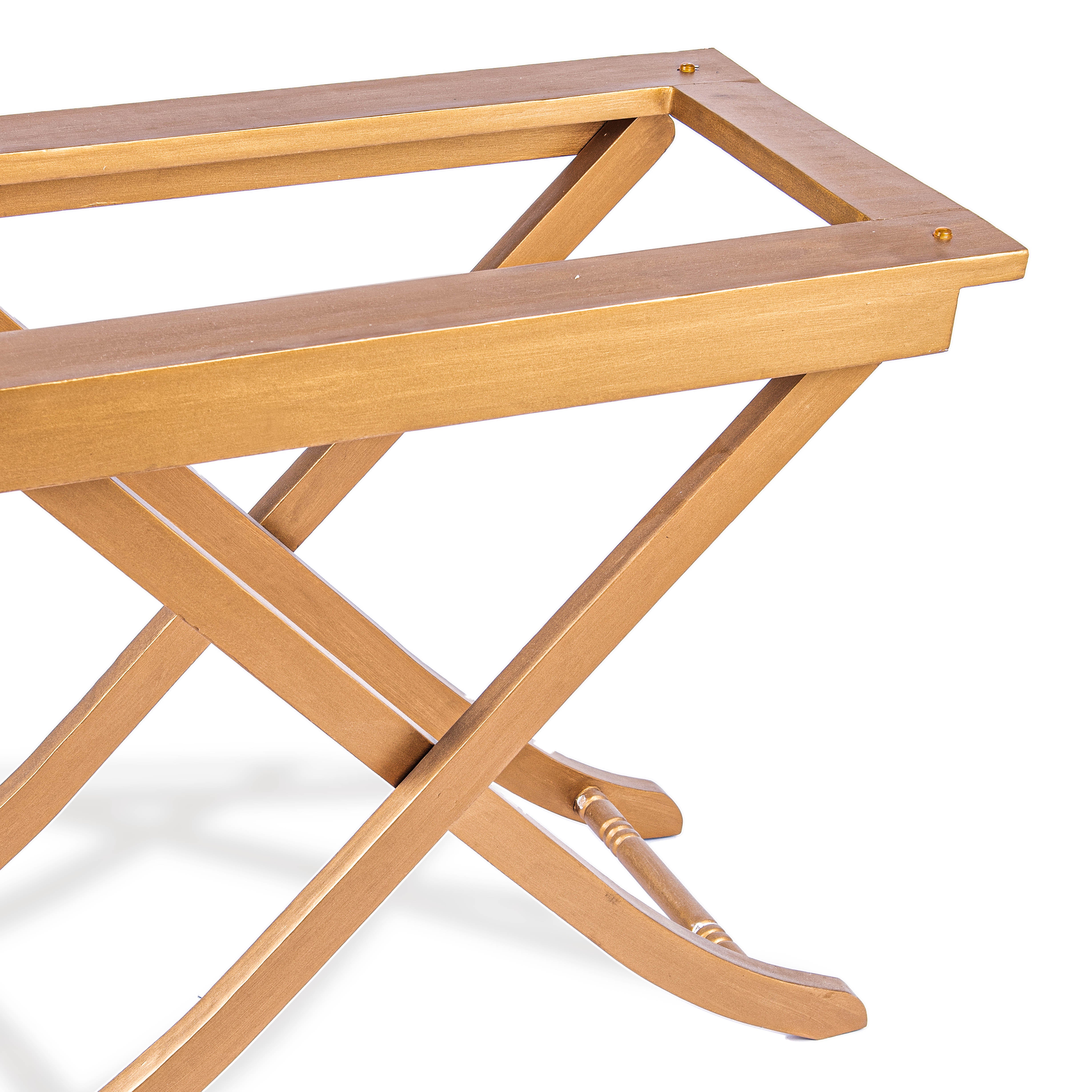 Robert m. Weiss Presents. Wooden Folding Tray Stand.