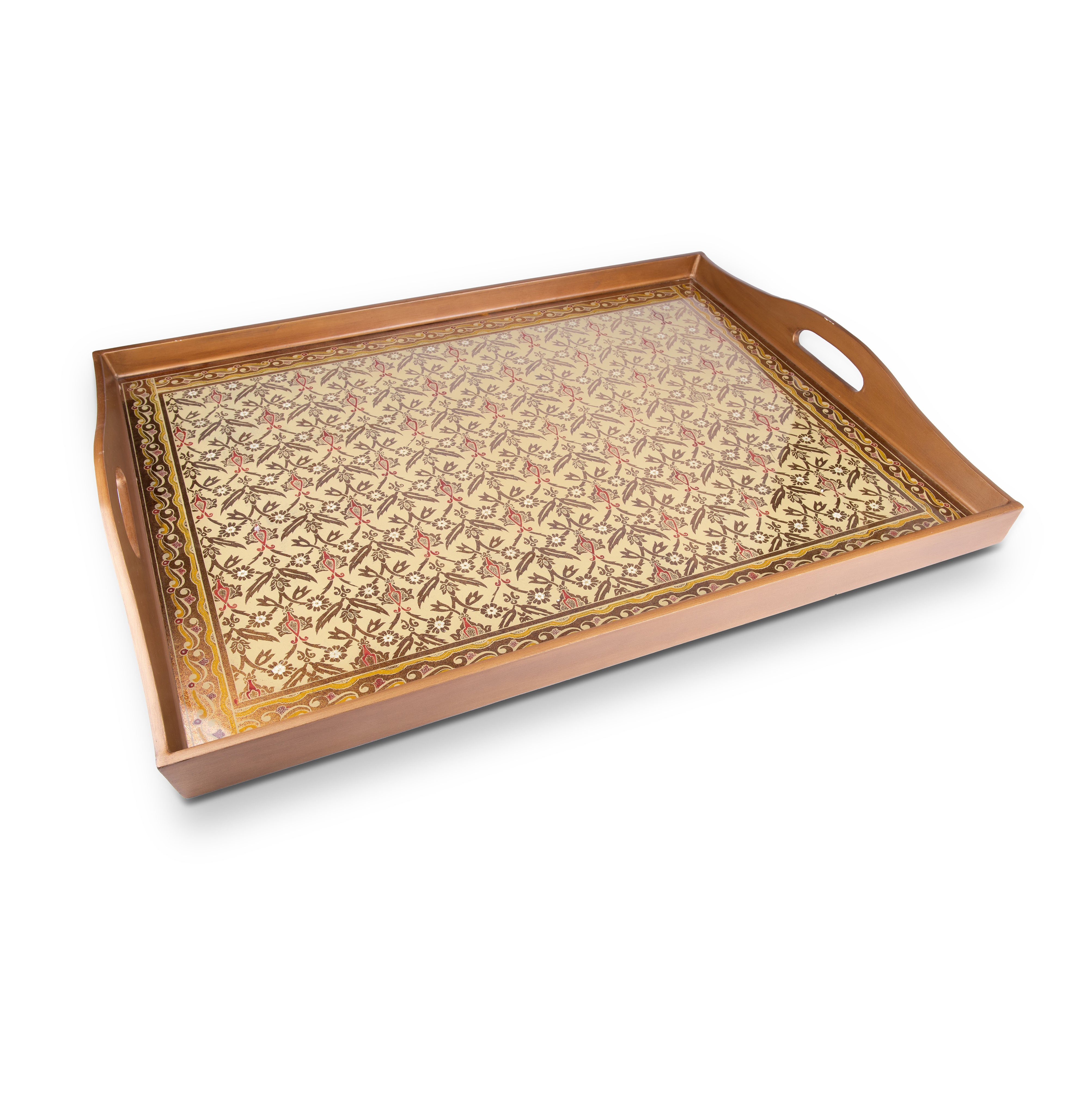 Robert M. Weiss Presents. Serving Tray with Botanical Design