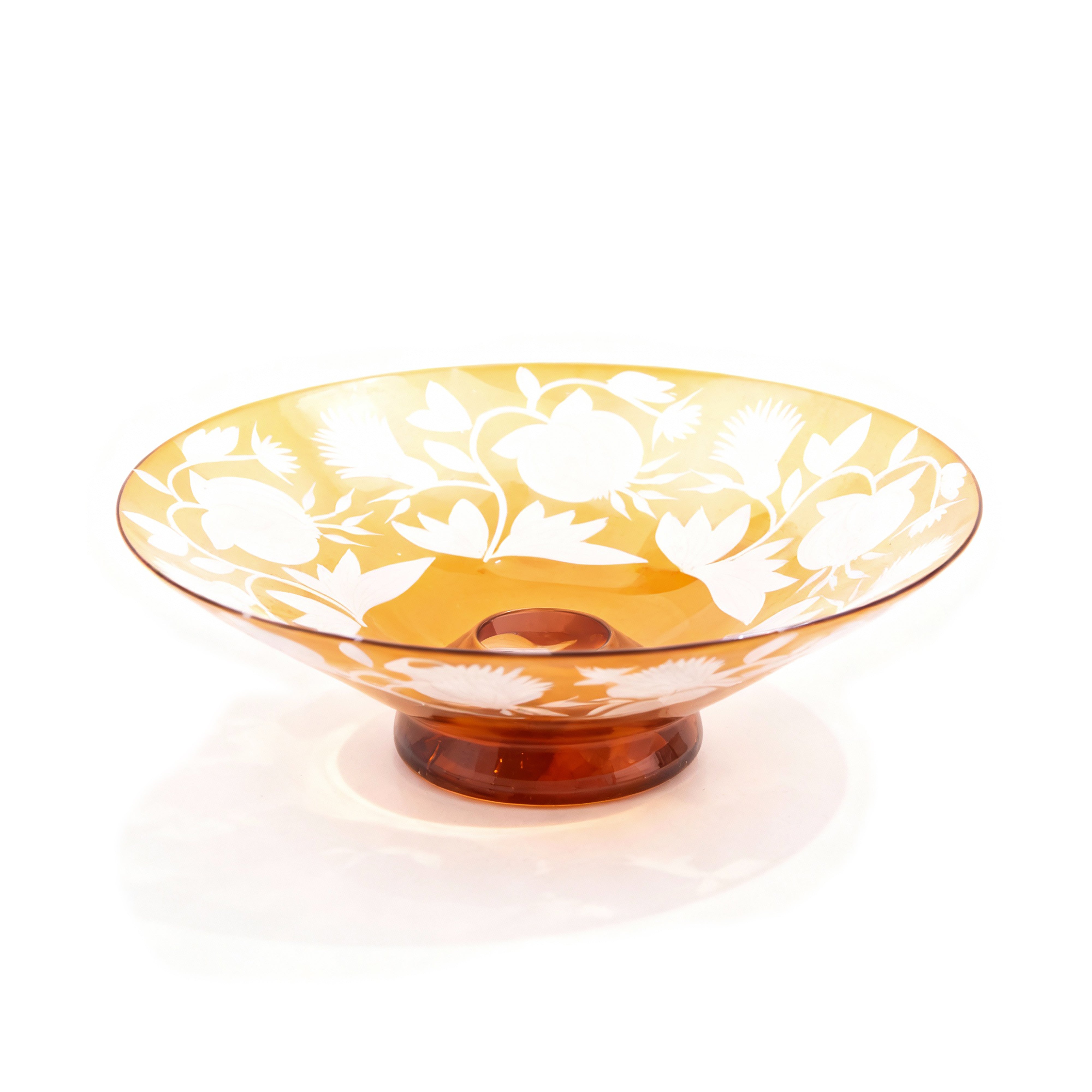 Artel. Amber Crystal Dessert Plate. Medium Size