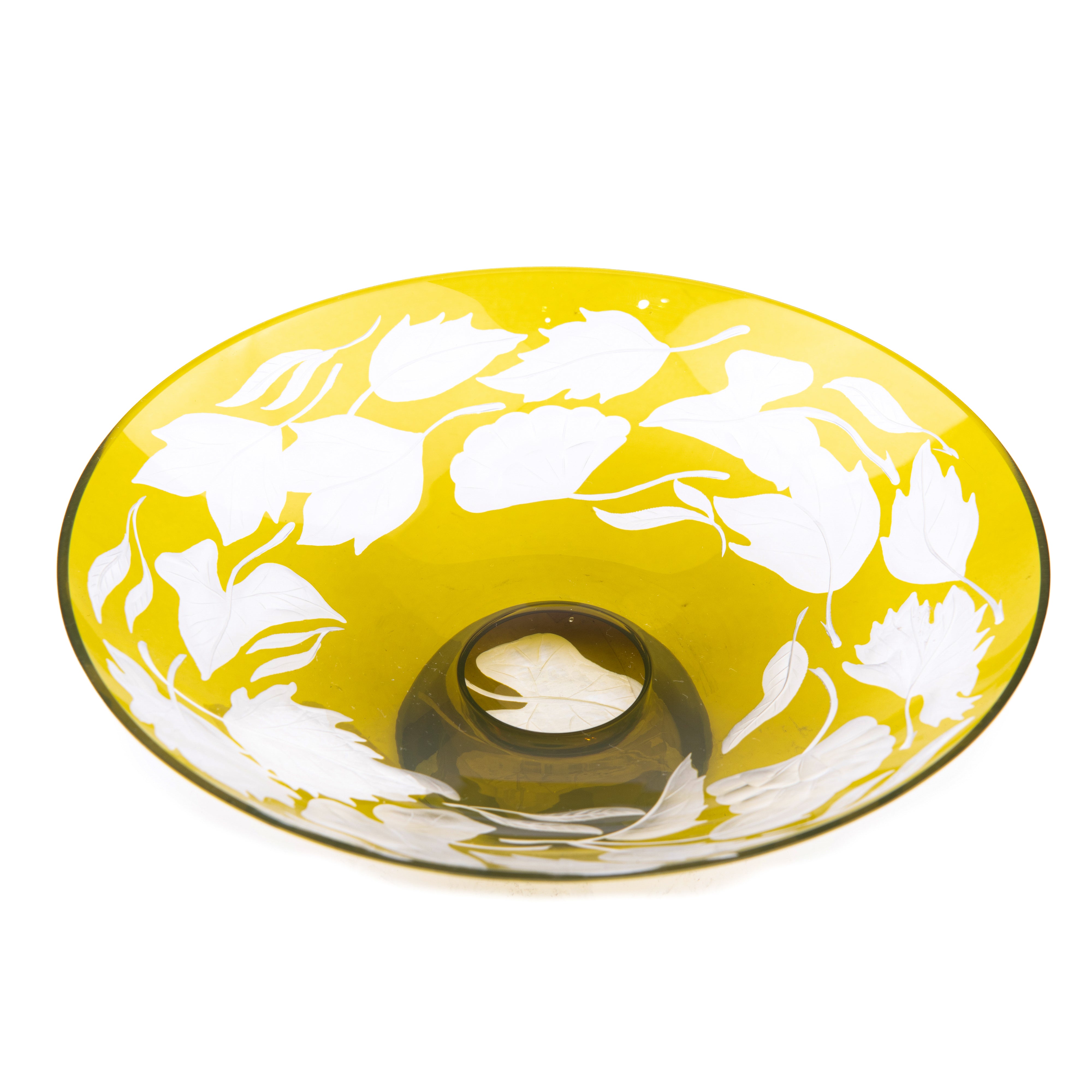 Artel. Green Crystal Dessert Plate. Medium Size