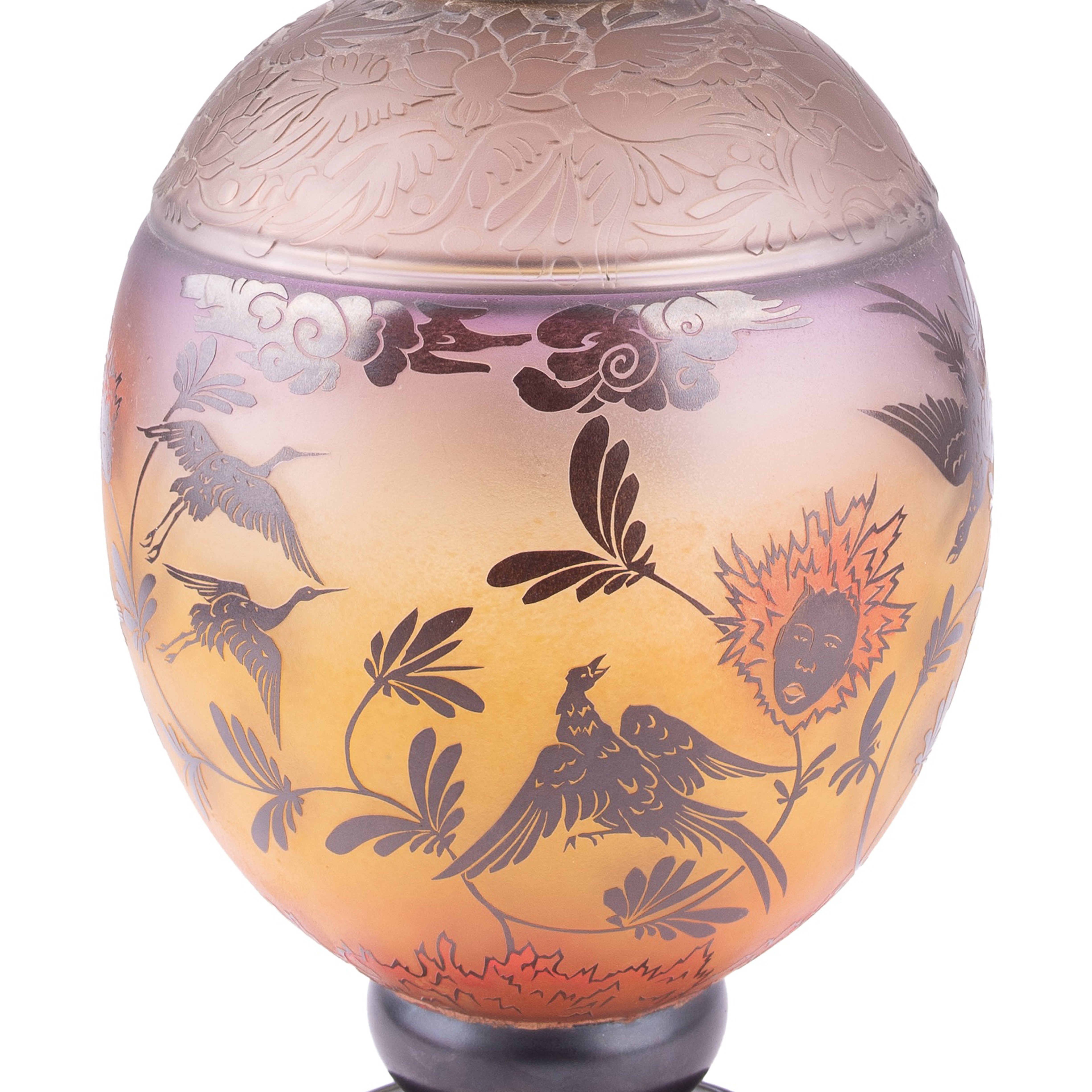 Genetti Studio Glass. Amber Glass Vase. Large Size