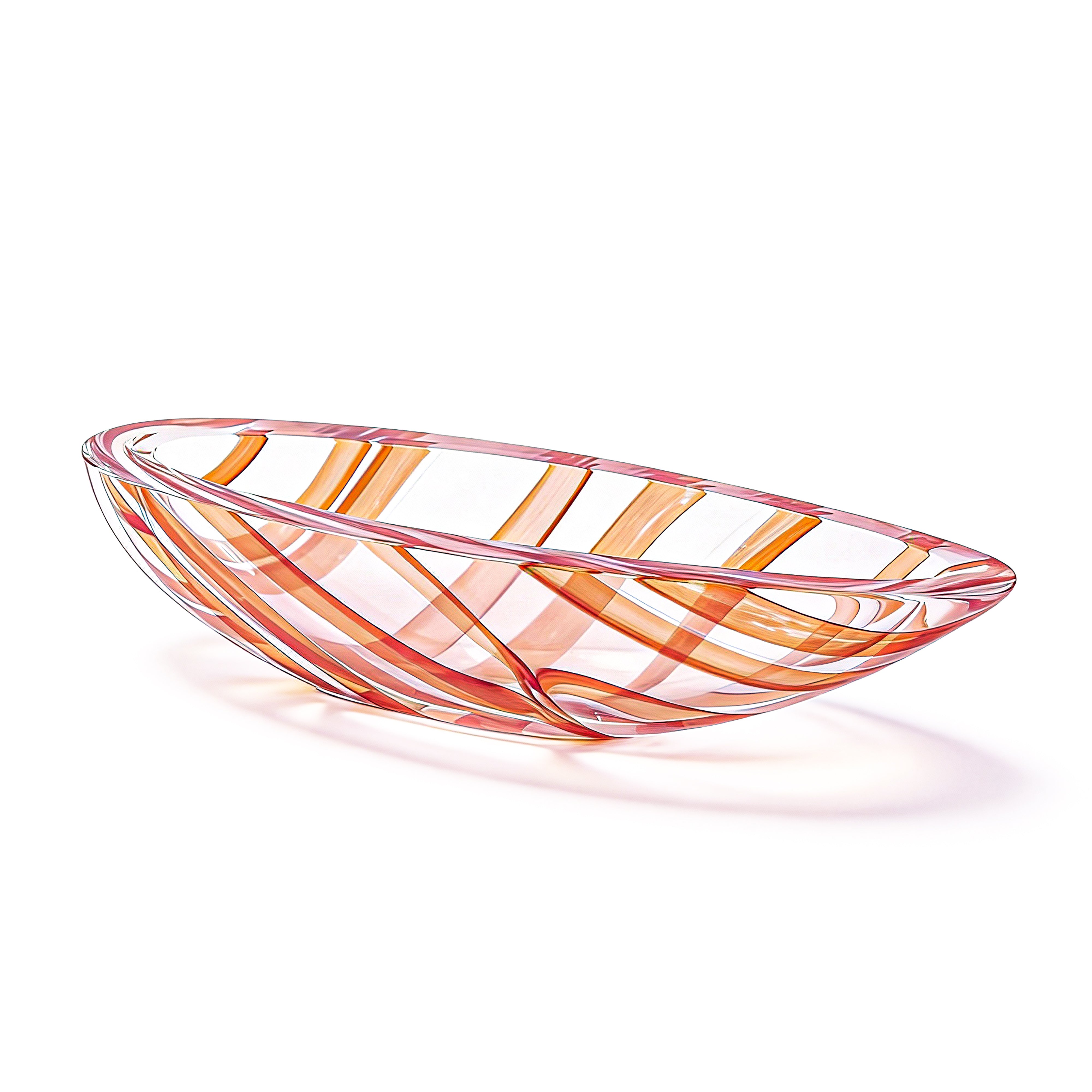 Seguso Gianni. Orange Swirl Decorative Plate