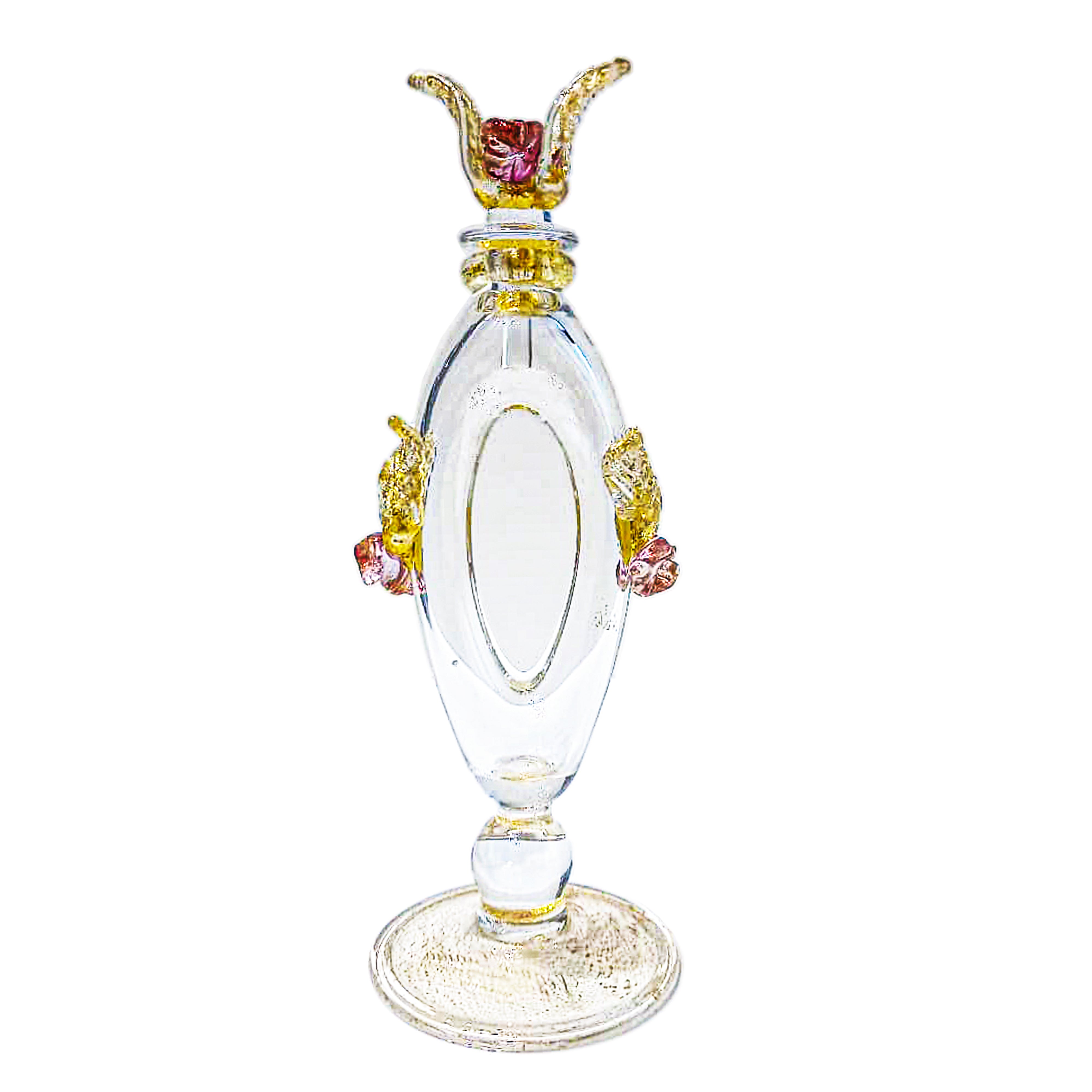 Seguso Gianni. Refillable Perfume Bottle with Orange Leaves. 8 ML