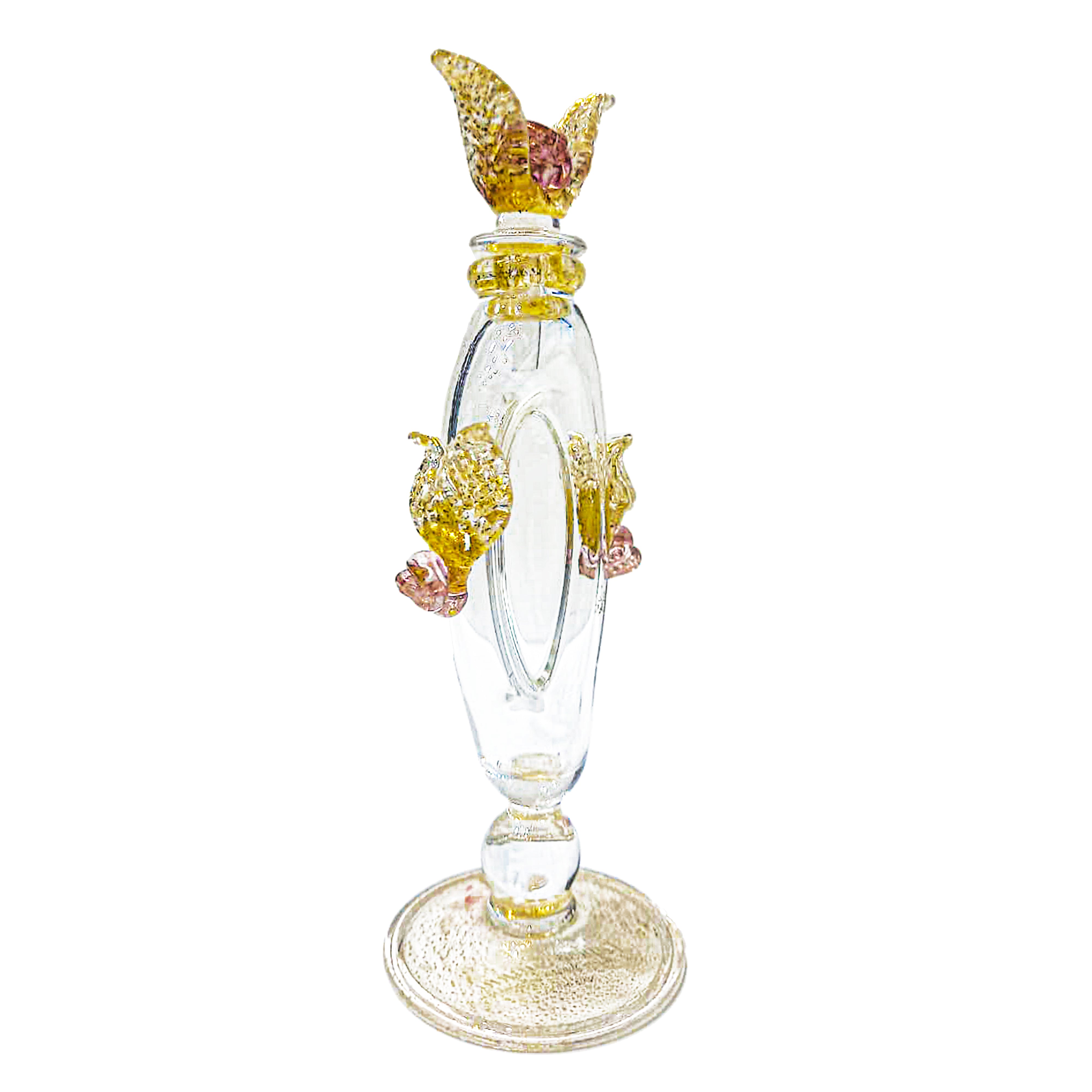 Seguso Gianni. Refillable Perfume Bottle with Orange Leaves. 8 ML
