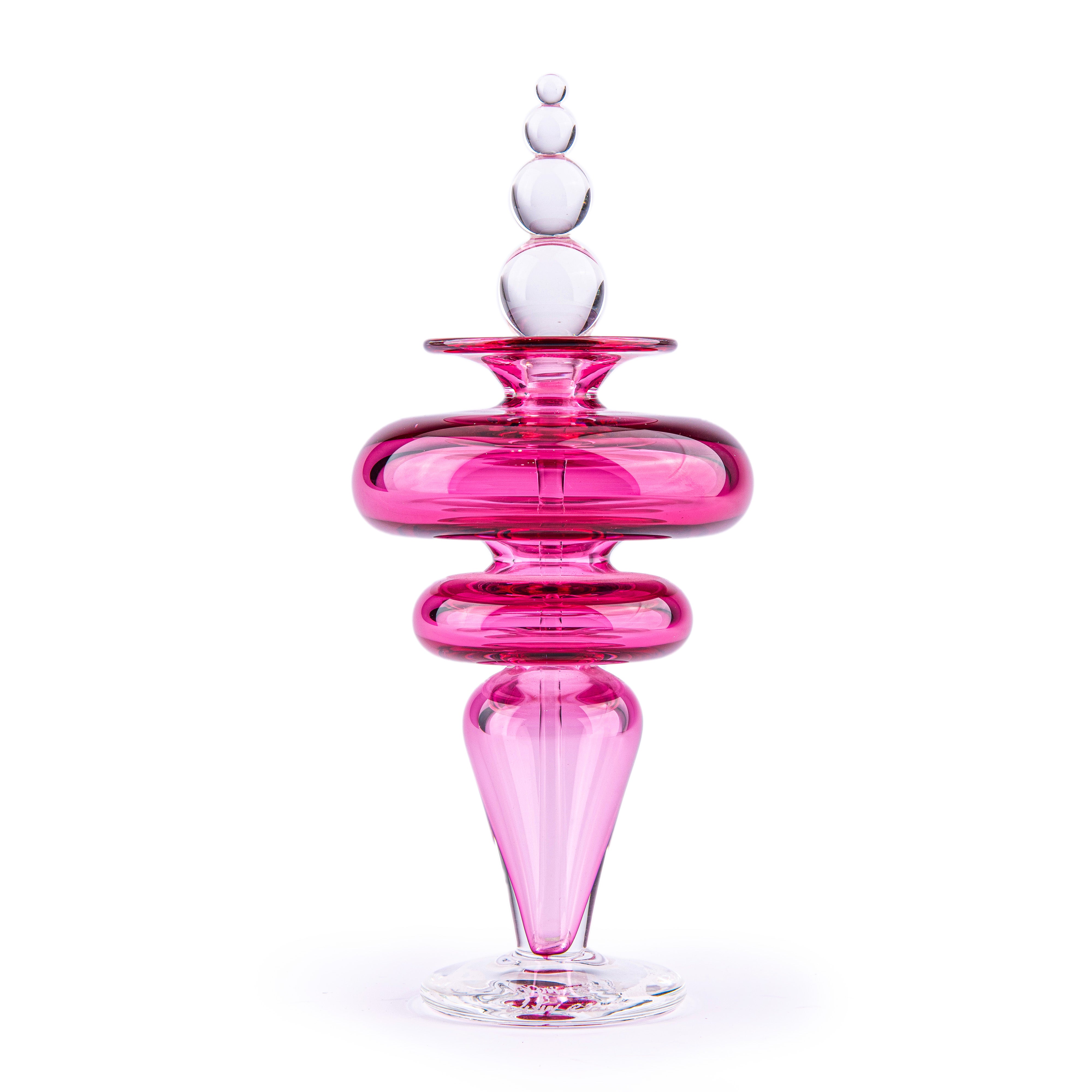 Vitrix Hot Glass studio. Pink Crystal Perfume Bottle. 70 ML