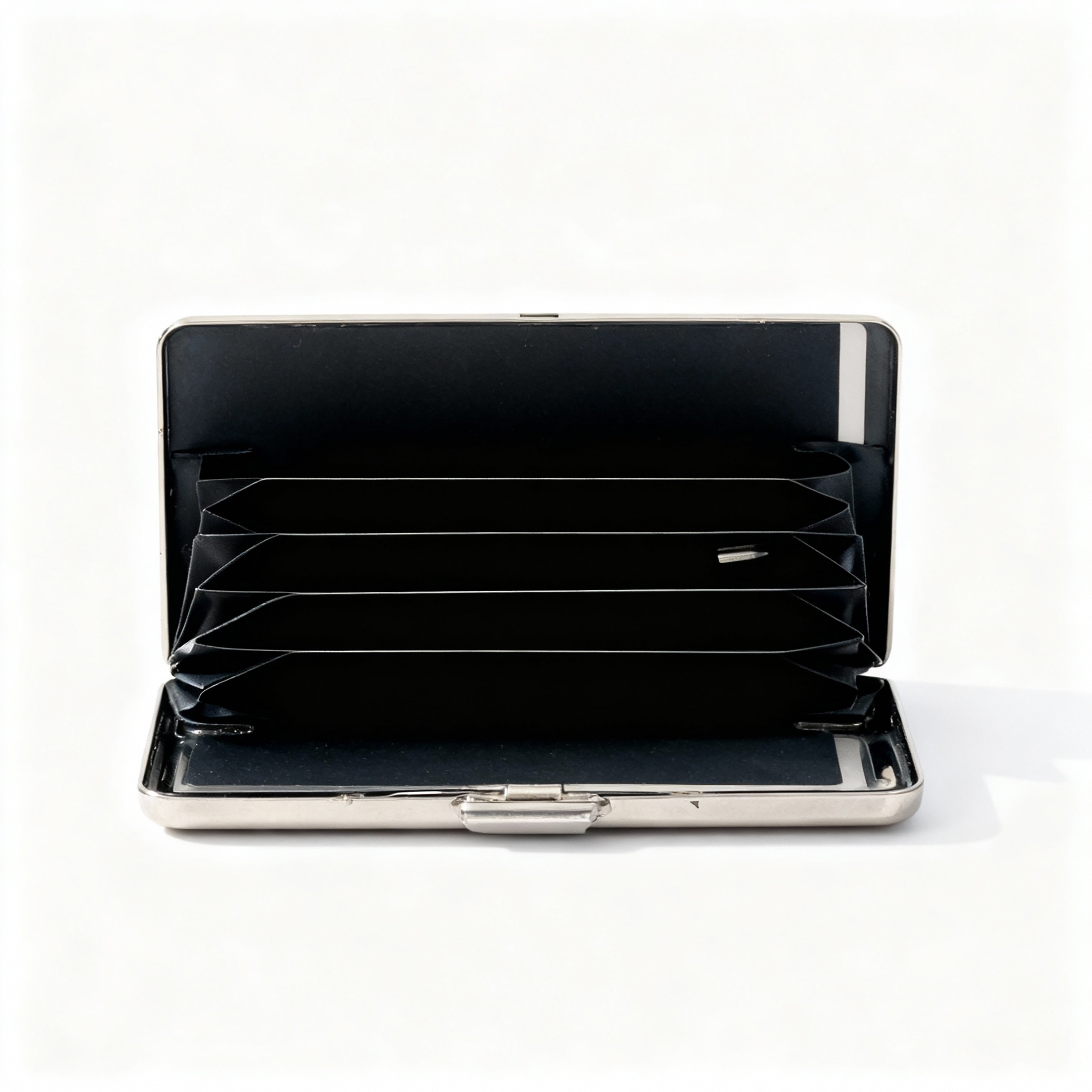 Natasha Farina Paris. Black Card Holder with Cameo Design. Small Size