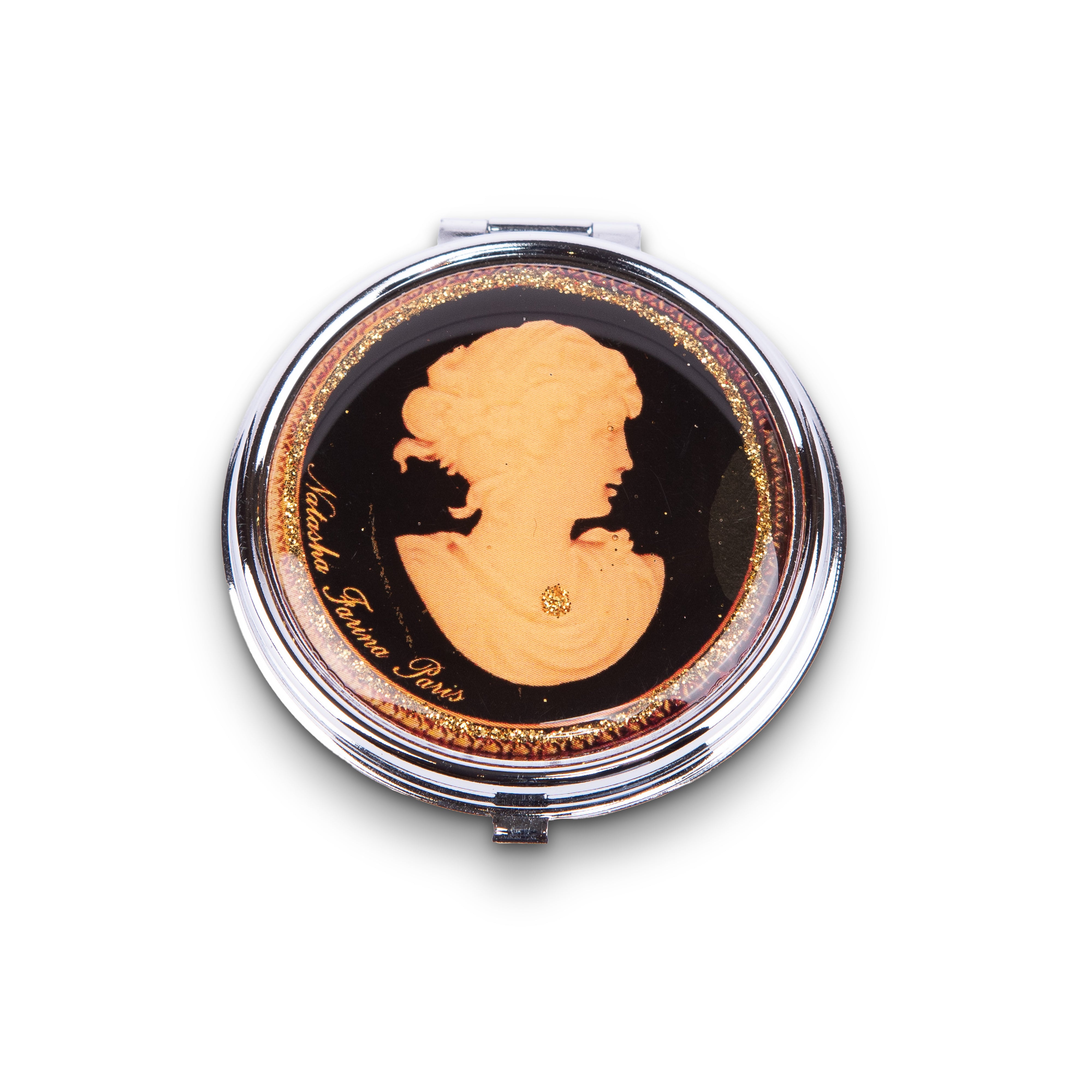 Natasha Farina Paris. Purse Ashtray with Cameo Design. Small Size