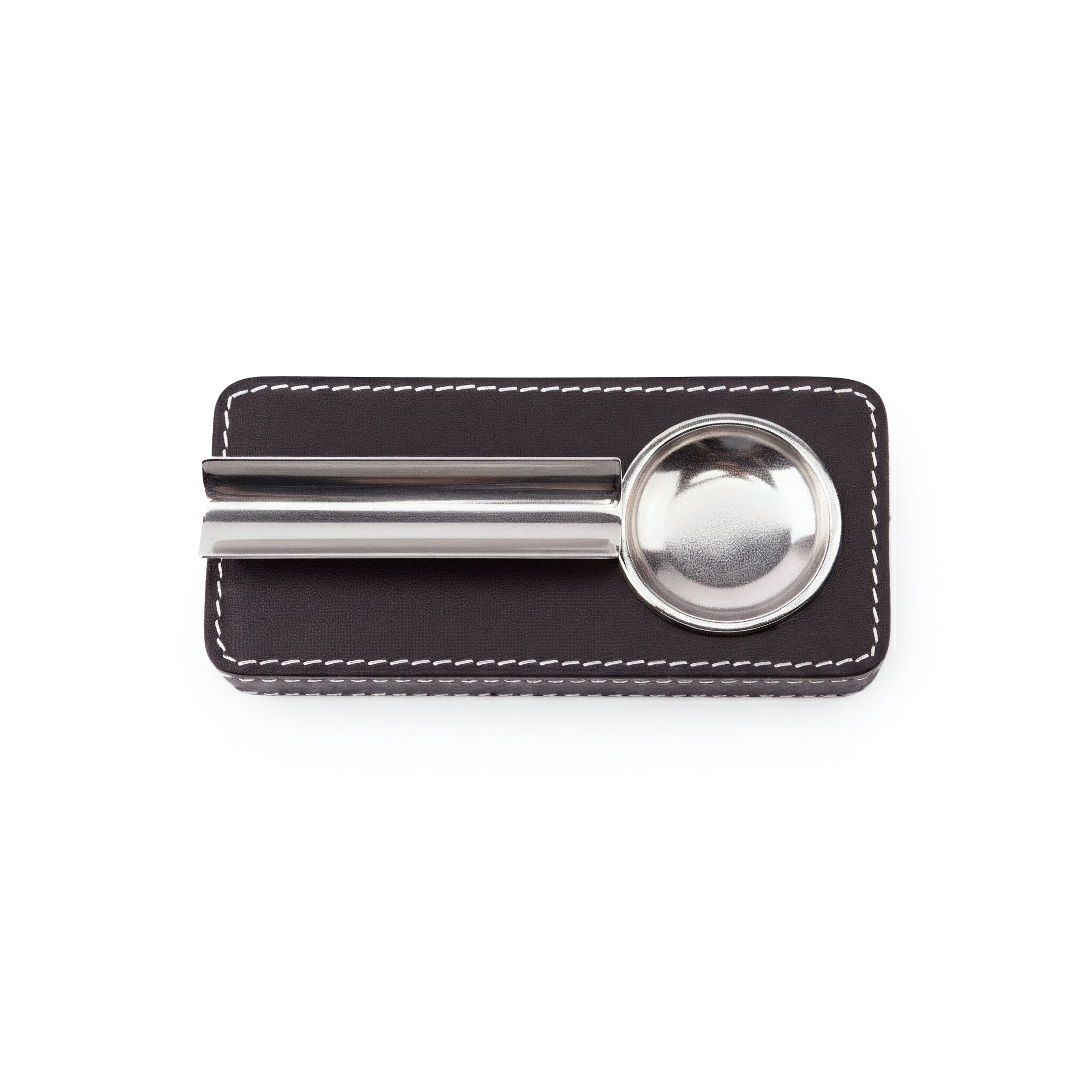 B.Home Interiors. Brown Leather Cigar Ashtray