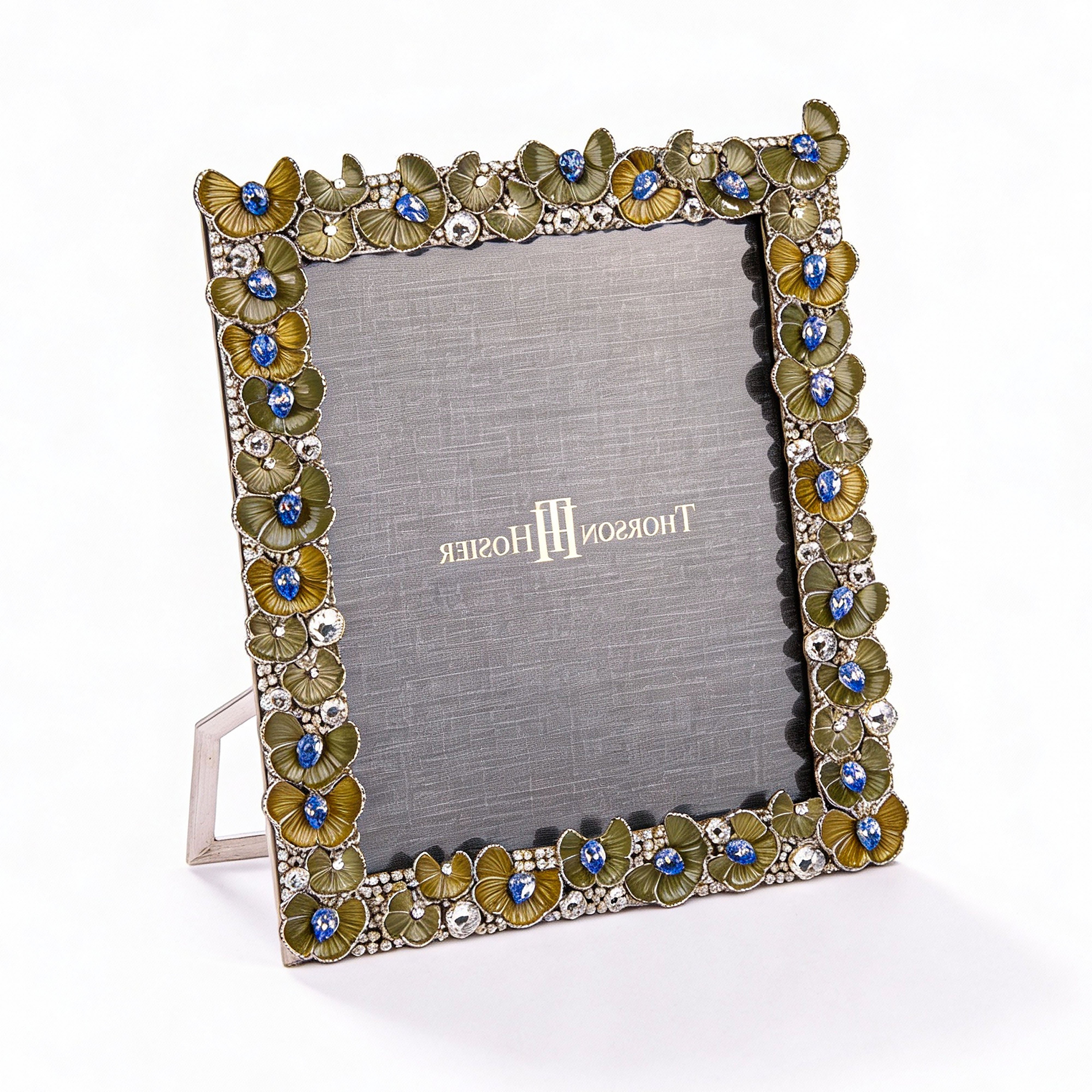 Thorson Hosier. Beverly Butterfly Photo Frame Studded with Crystals and Studs. Available in Two Colours