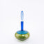 Moonlight & Roses. Blue & Green Glass Bottle. Large Size