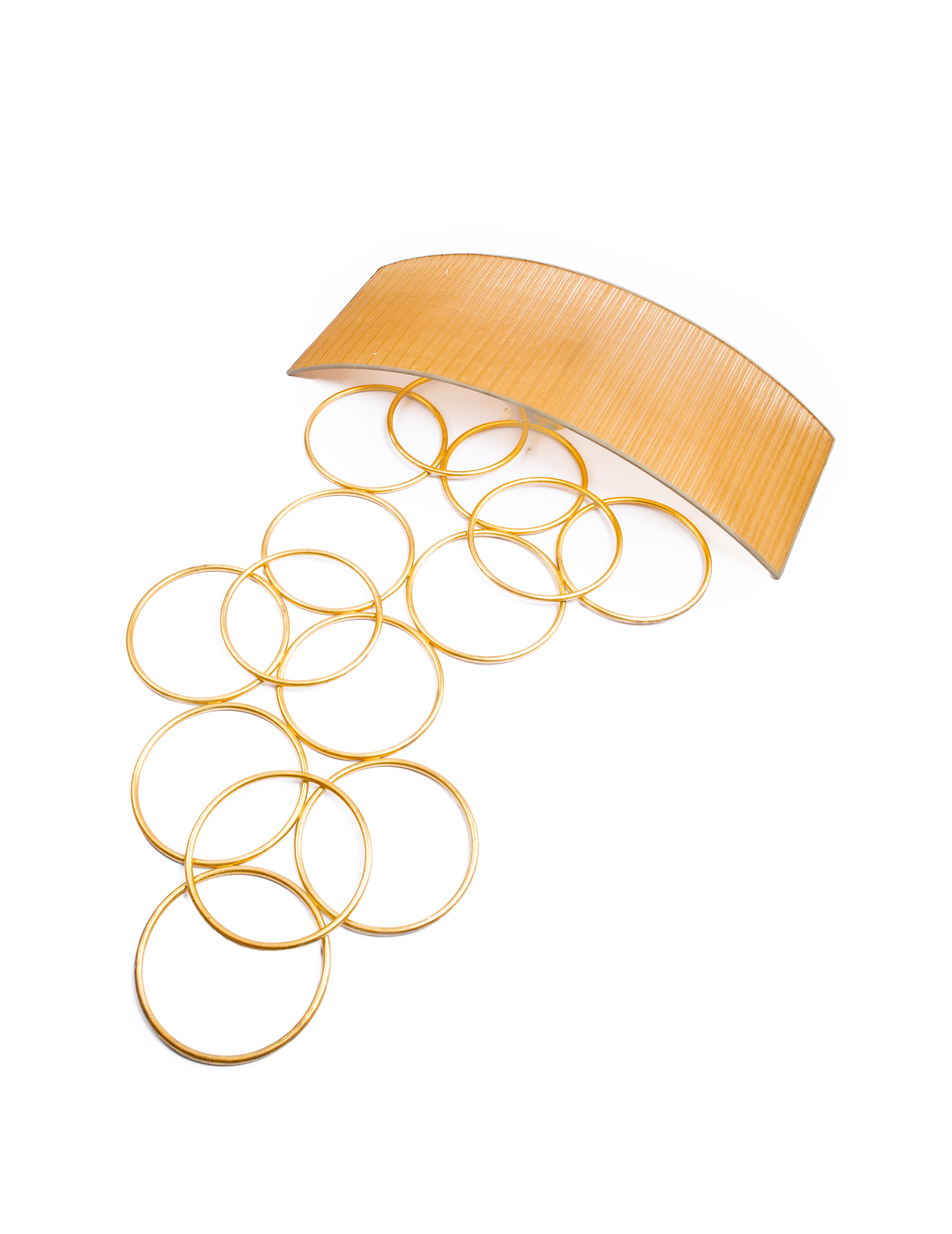 CB Collection. Wall Lamp Designed with Gold Rings