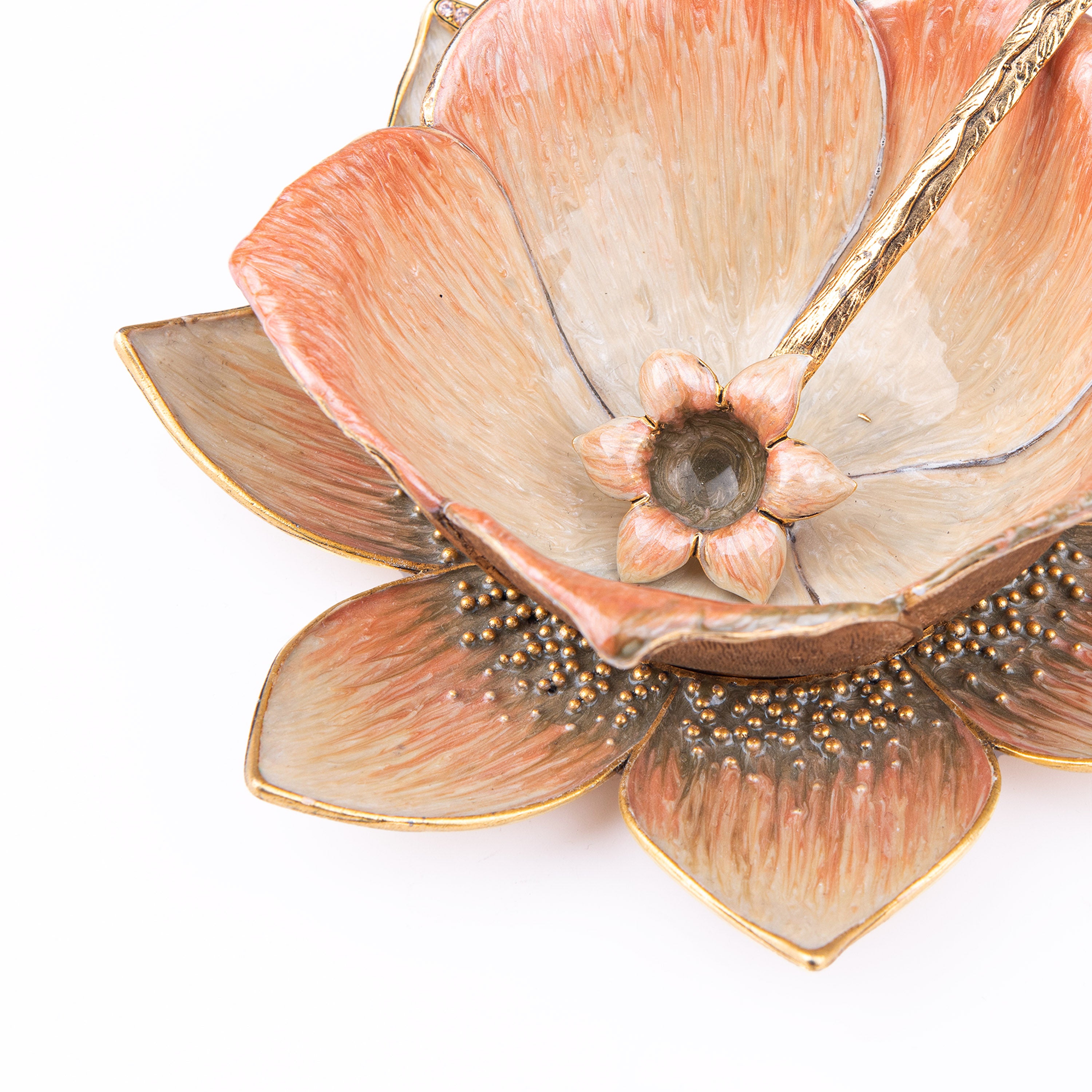 Quest Gifts & Design. Flower Shaped Bowl and Spoon to Serve Honey