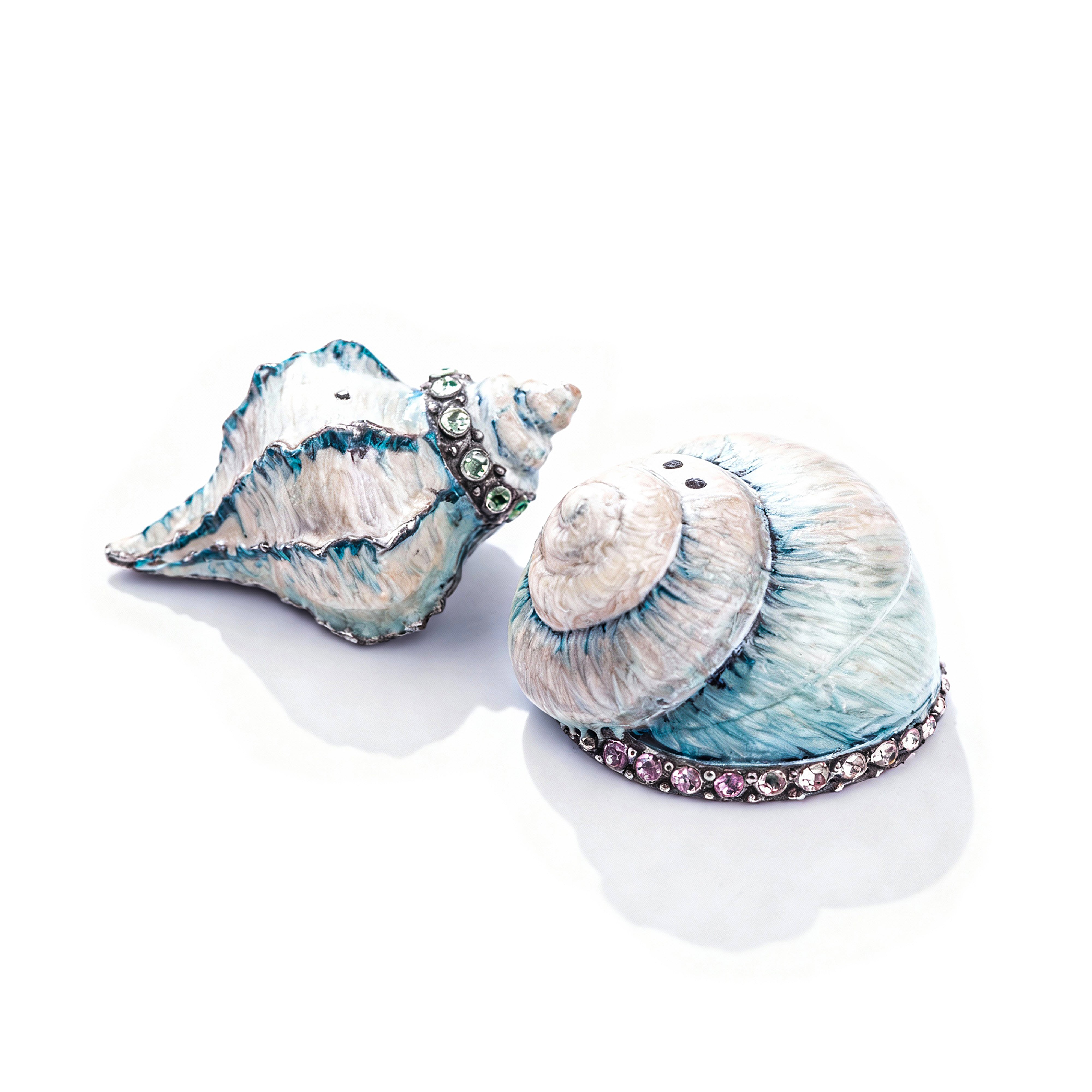 Quest Gifts & Design. Rainbow Sea Shells Salt & Pepper Set