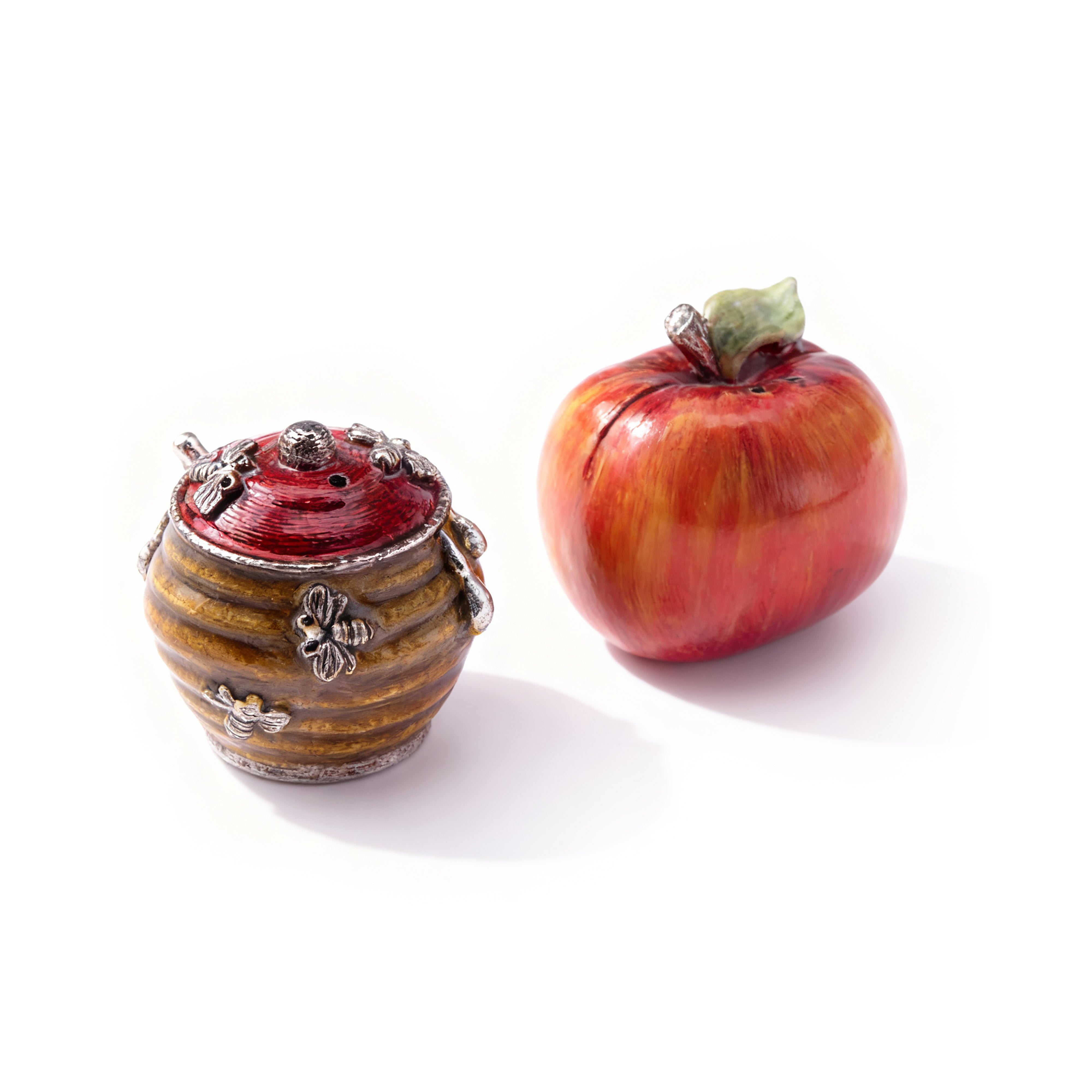 Quest Gifts & Design. Salt & Pepper Set in Apple & Honey Jar Design