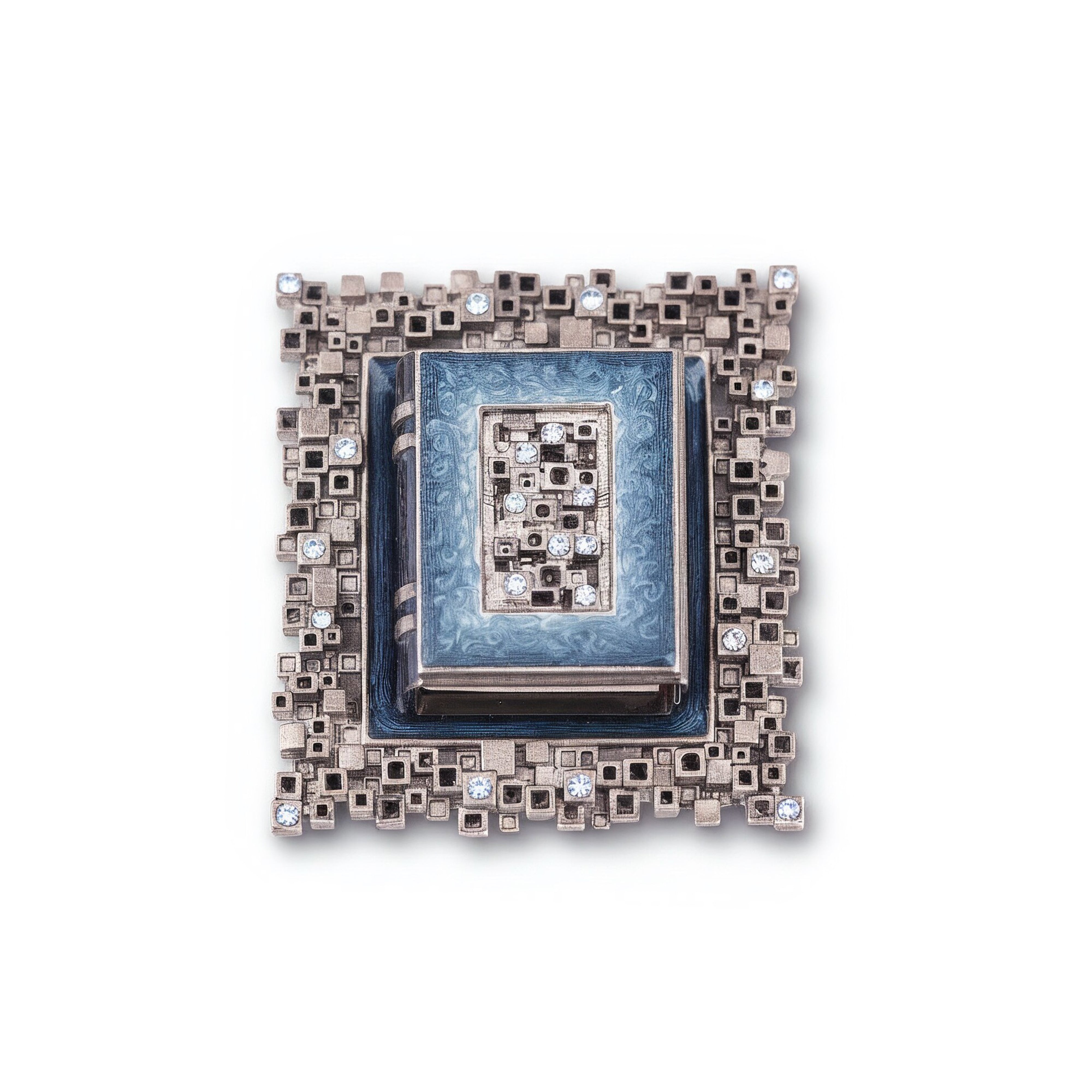 QUEST GIFTS&DESIGN. Modular Matchbox Set Studded with Swarovski. Small Size