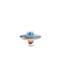 Global Views. Low Cobalt Over Amber Vase. Small size