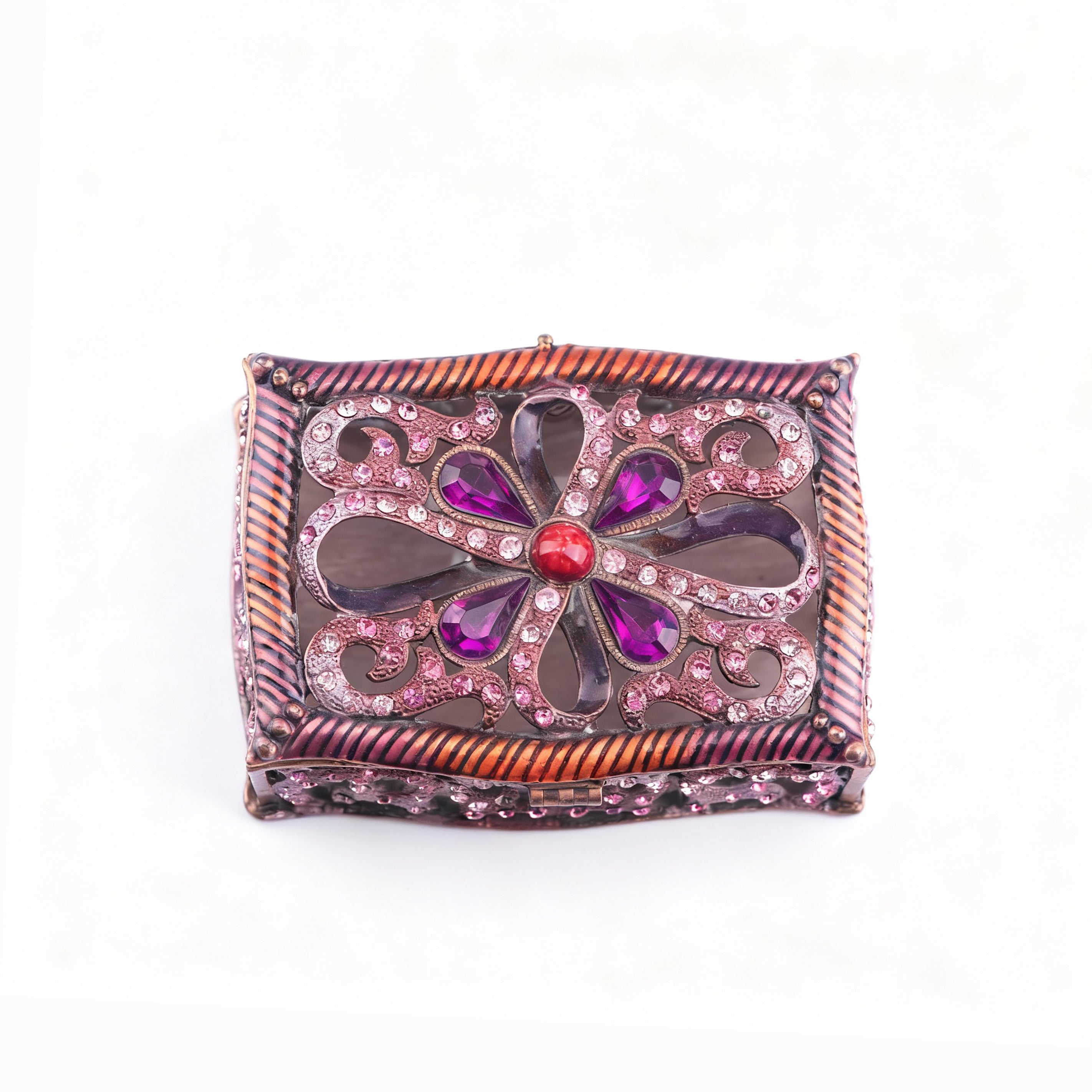 Jay Jayson's. Bronze Box Studded with Crystals.