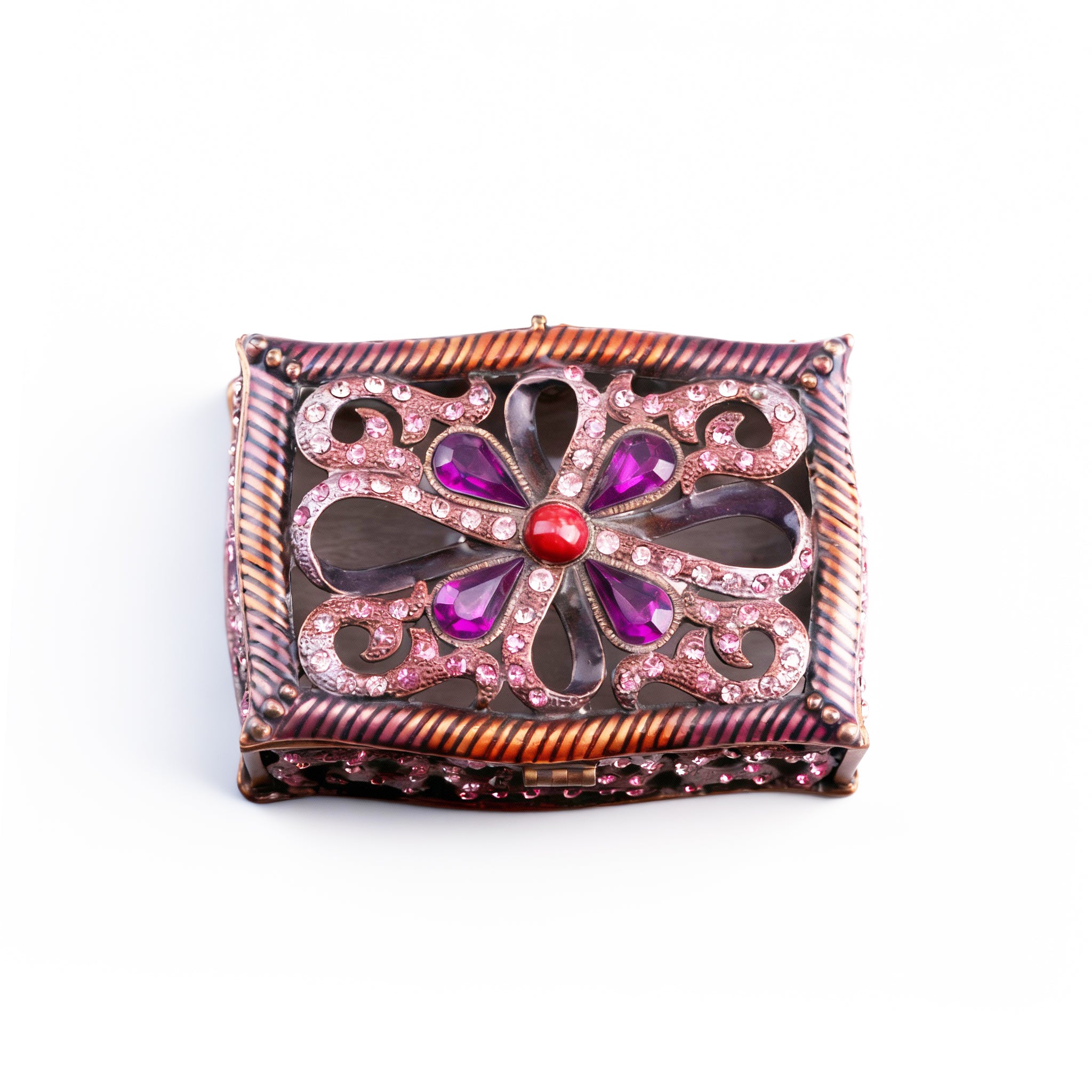 Jay Jayson's. Bronze Box Studded with Crystals.