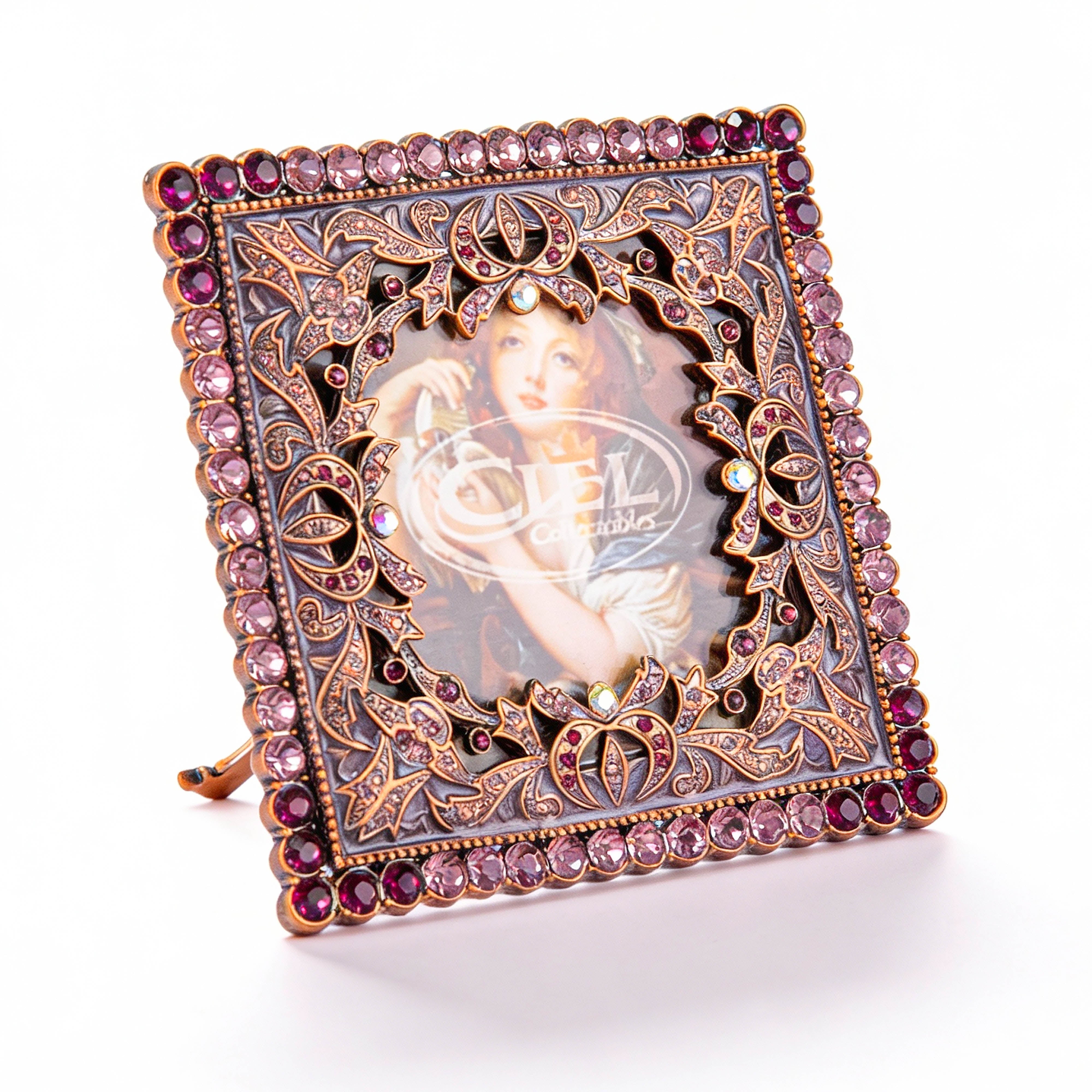 Jay Jayson's. Square Picture Frame Studded with Swarovski. Small Size