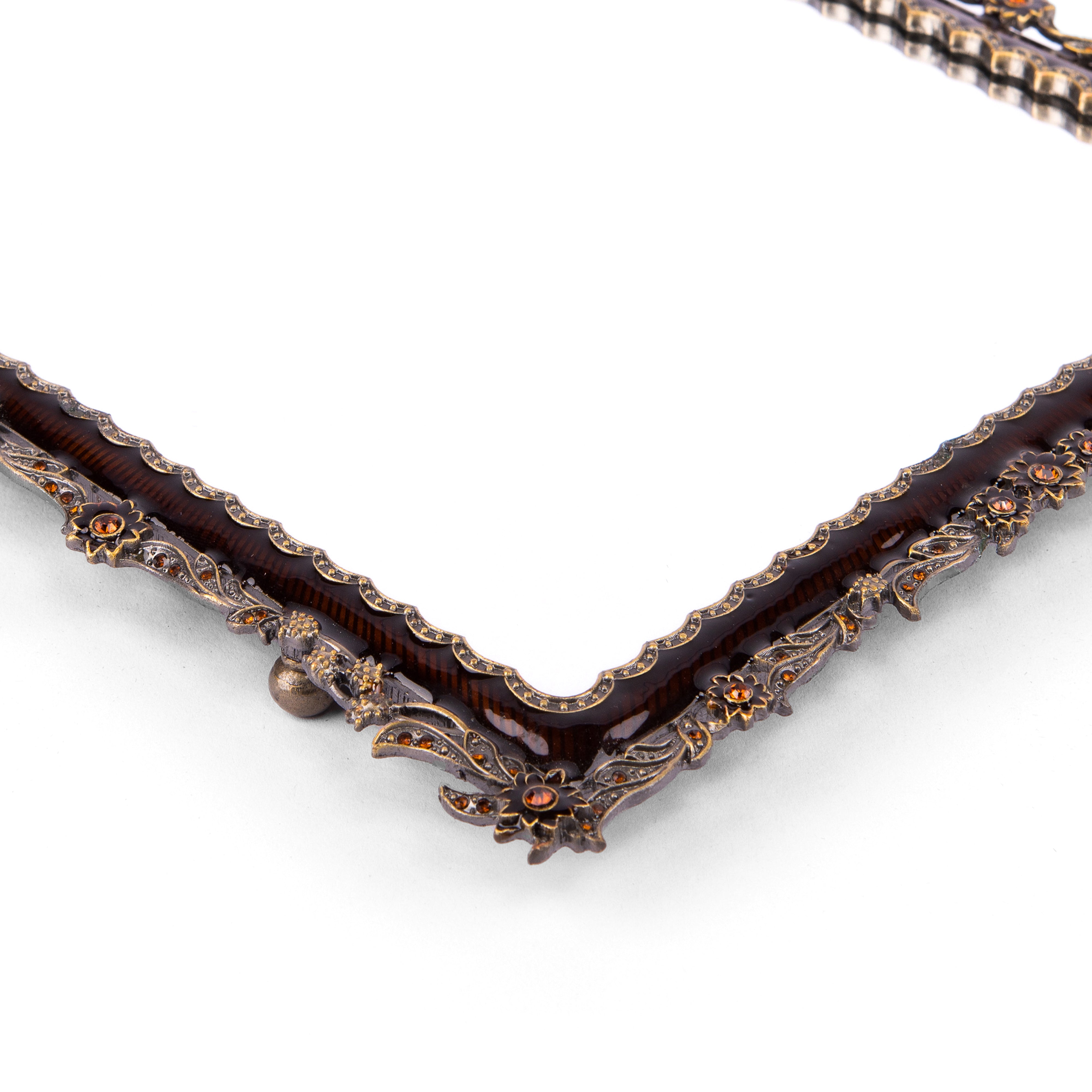 Jay Jayson's. Decorative Tray Studded with Amber Swarovski. Large Size