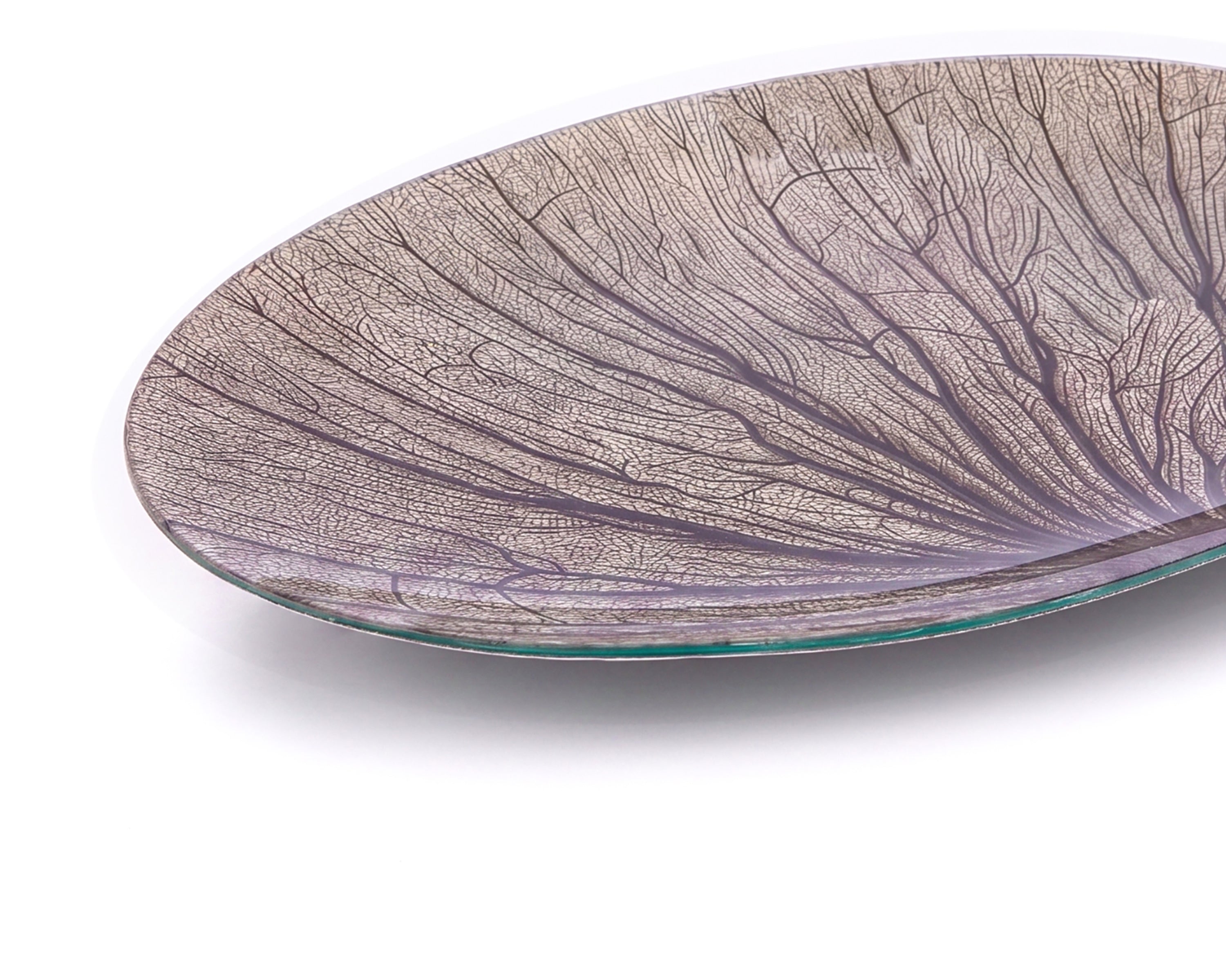 John Derian. Wall Decorative Plate Designed with A Leaf Print