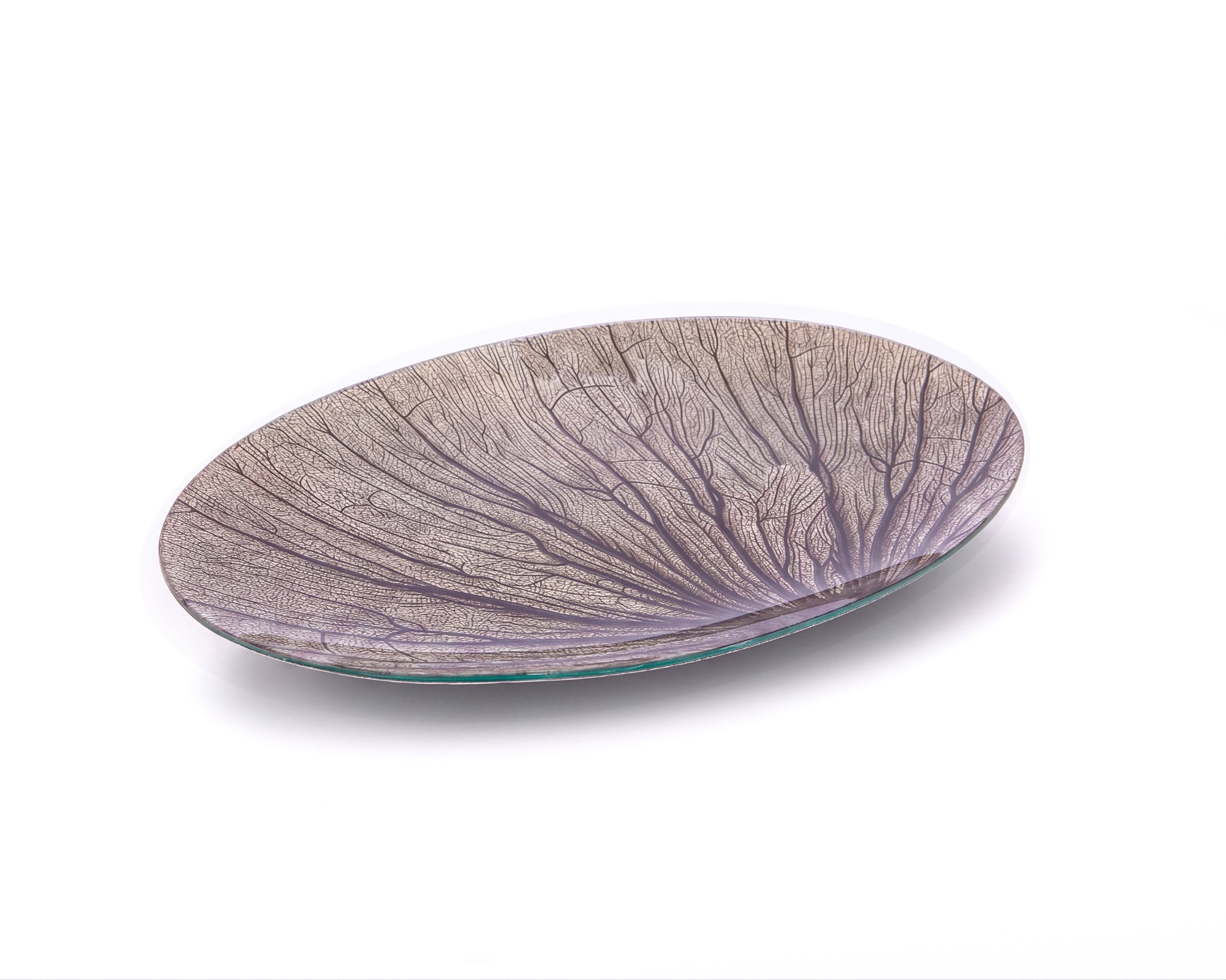 John Derian. Wall Decorative Plate Designed with A Leaf Print