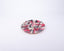 John Derian. Wall Decorative Plate Designed with Red Dianthus. Small Size