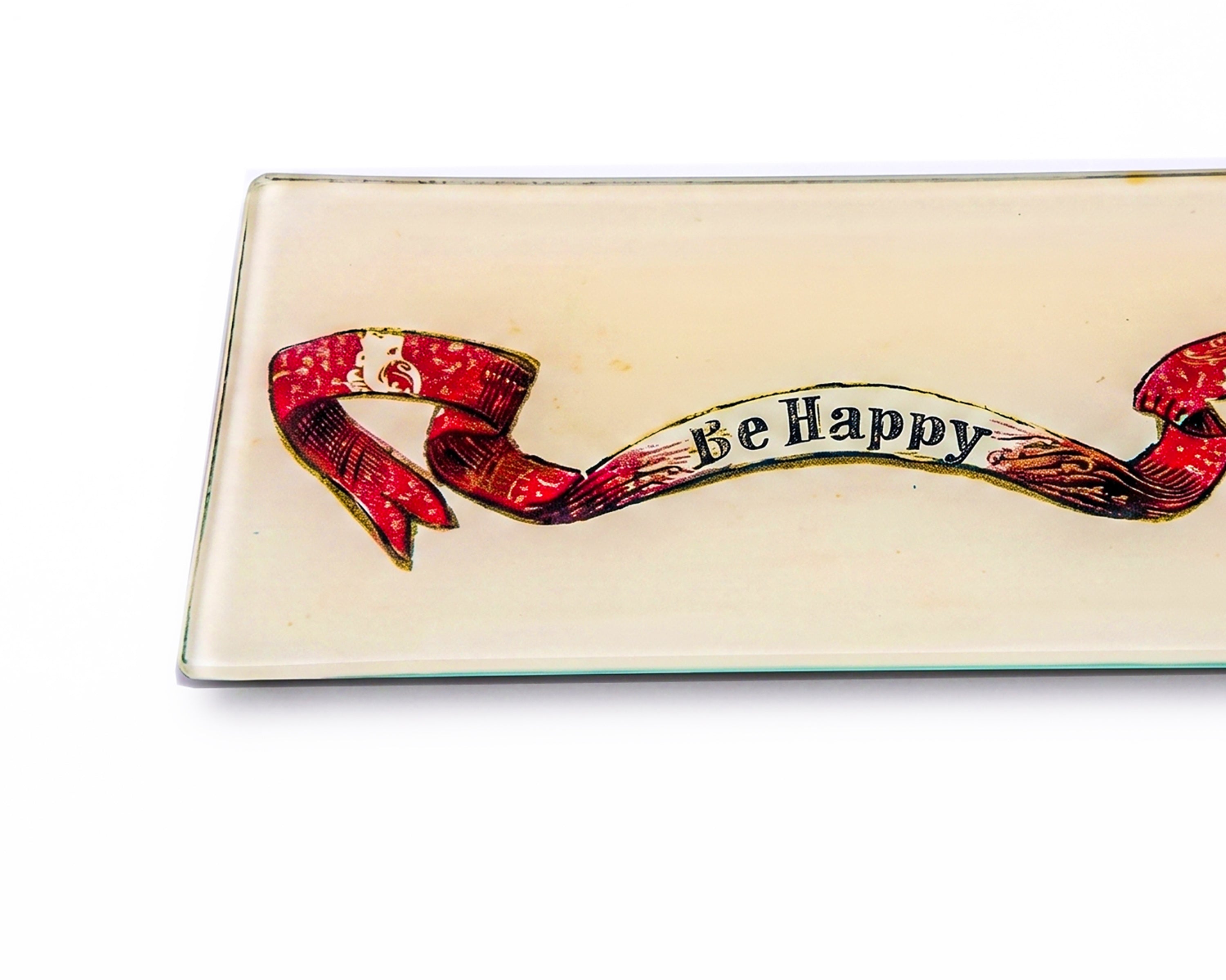 John Derian. "Be Happy" Wall Decorative Plate