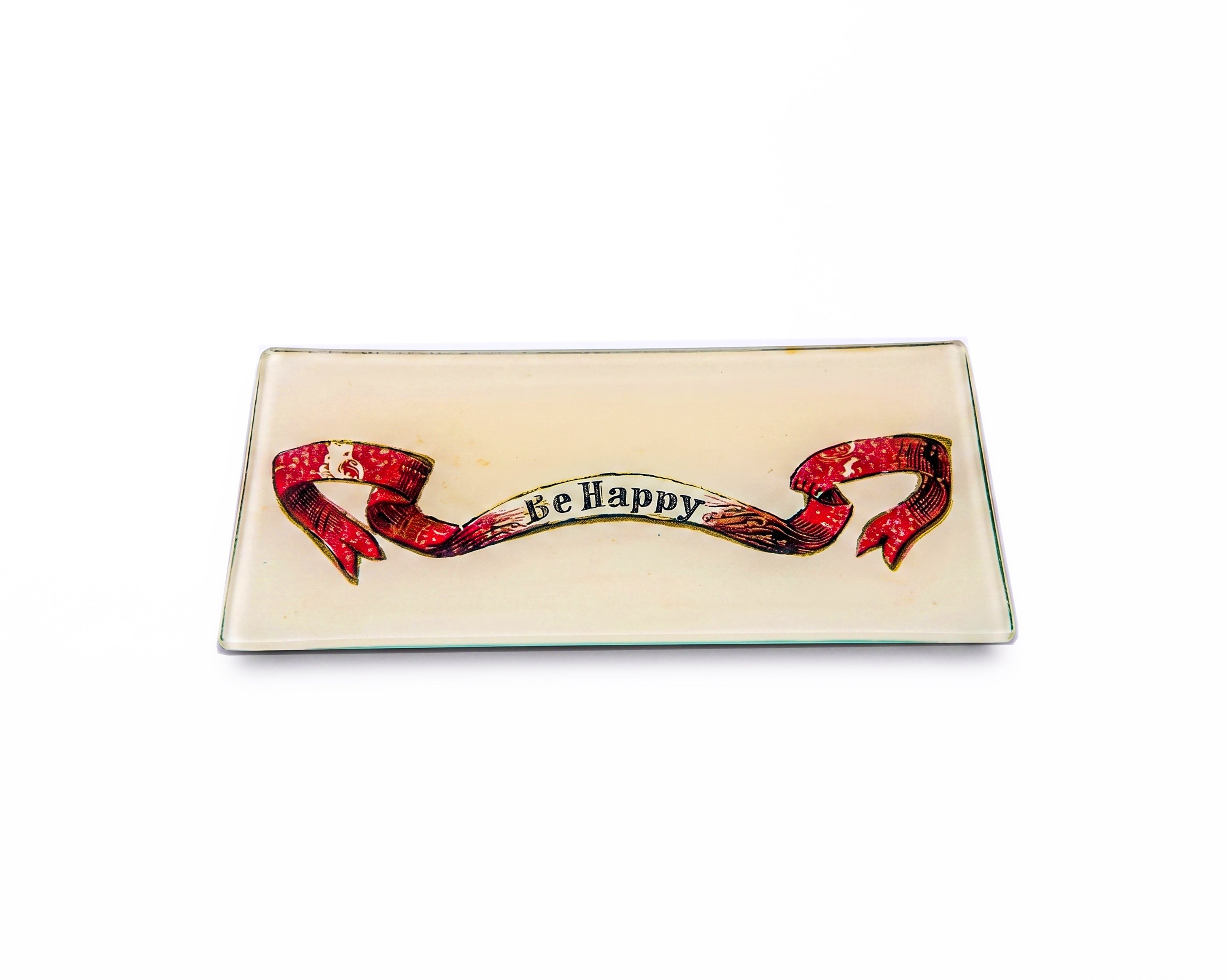 John Derian. "Be Happy" Wall Decorative Plate
