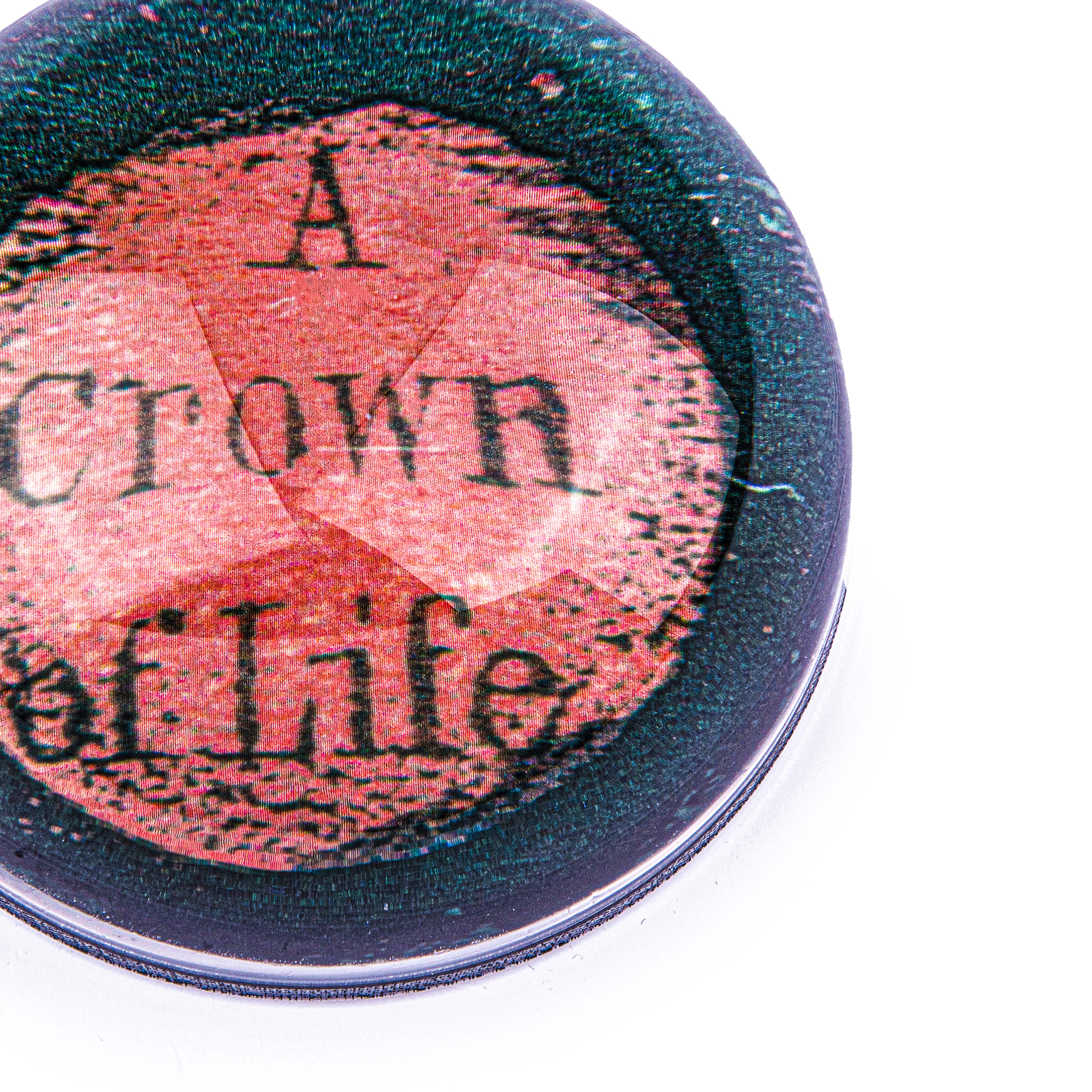 John Derian. "A crown Of Life" Dome Paperweight