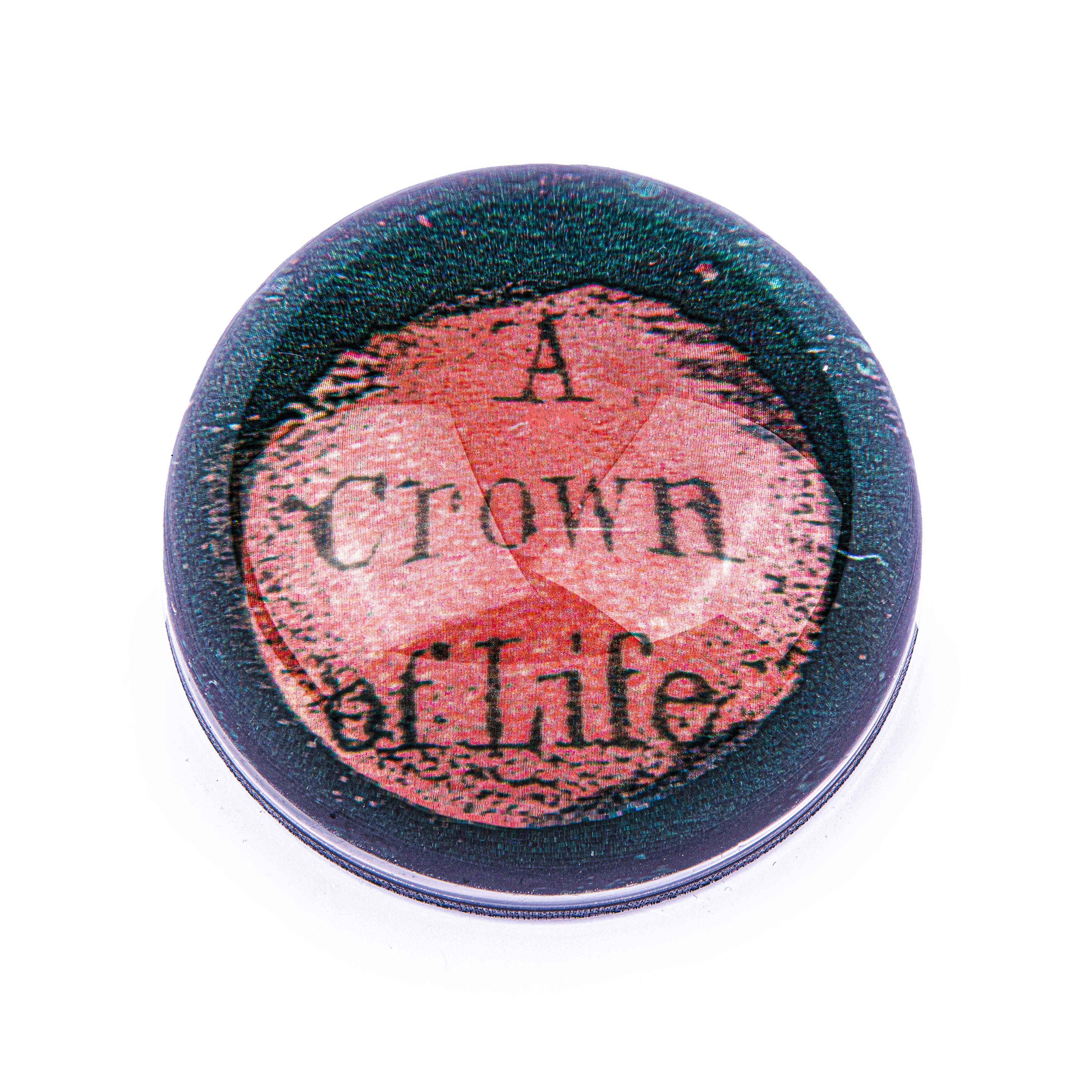 John Derian. "A crown Of Life" Dome Paperweight