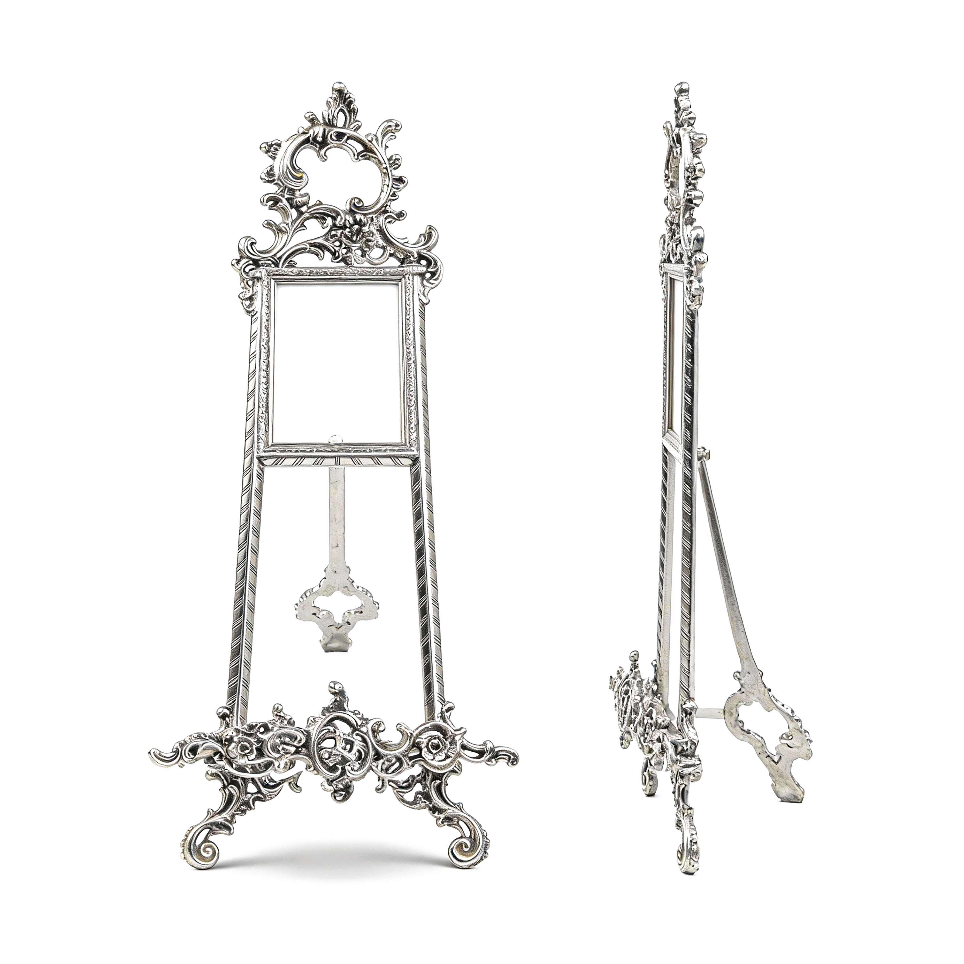 Liards. Antique Silver Easel. Large Size