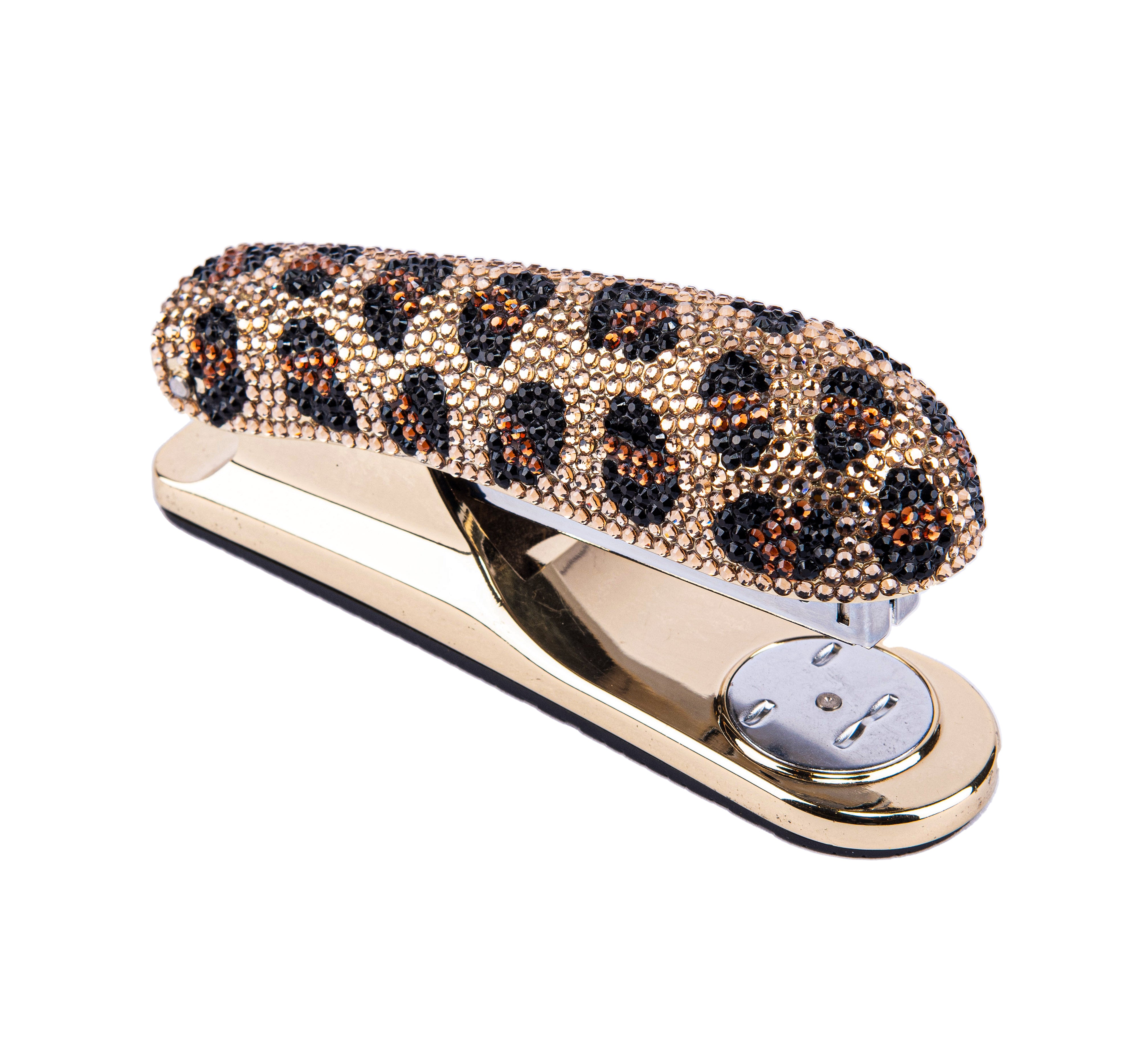 Stephanie Imports. Gold Stapler Fully Stoned