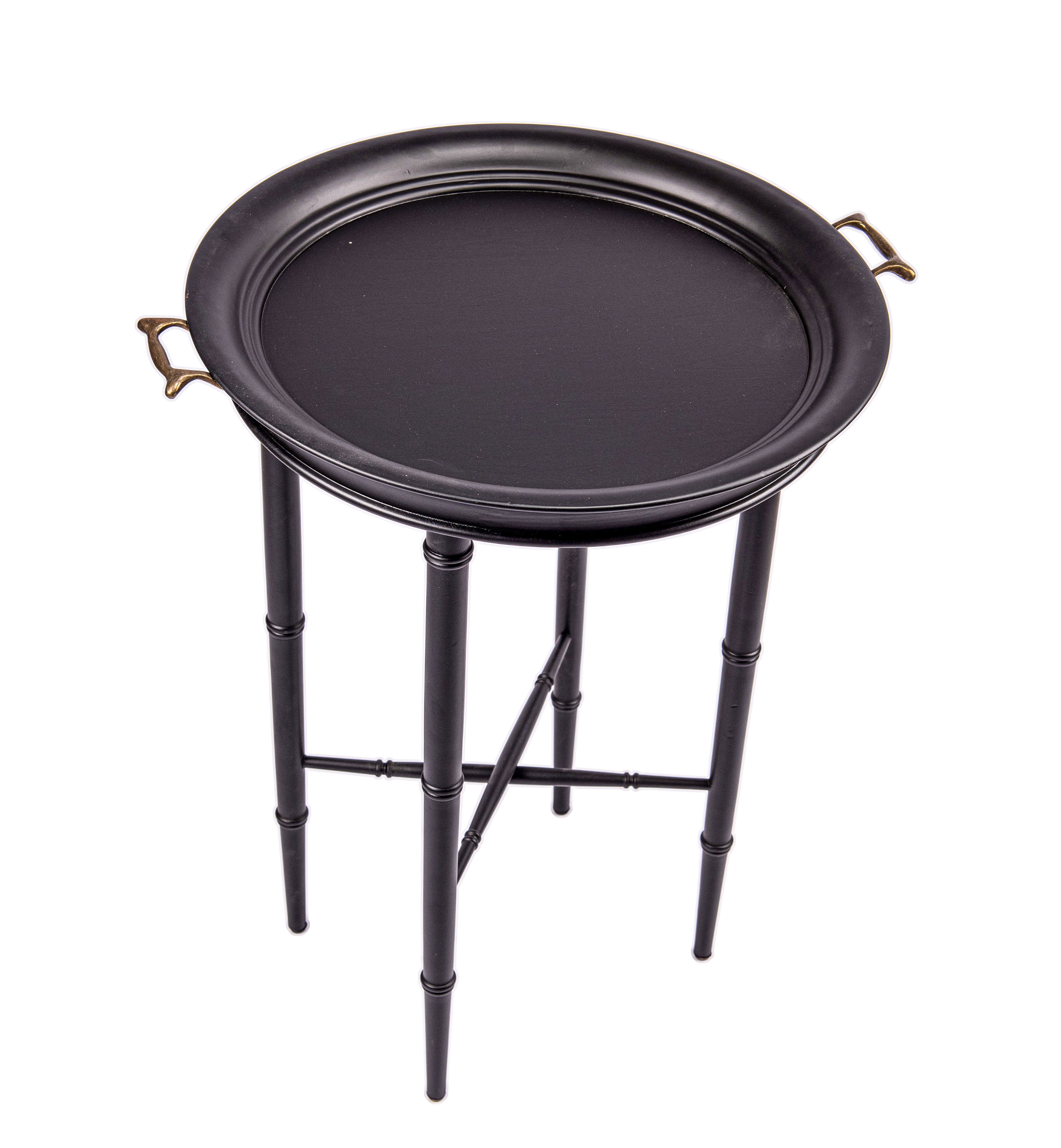 Bailey Street. Black Tray Serving Table