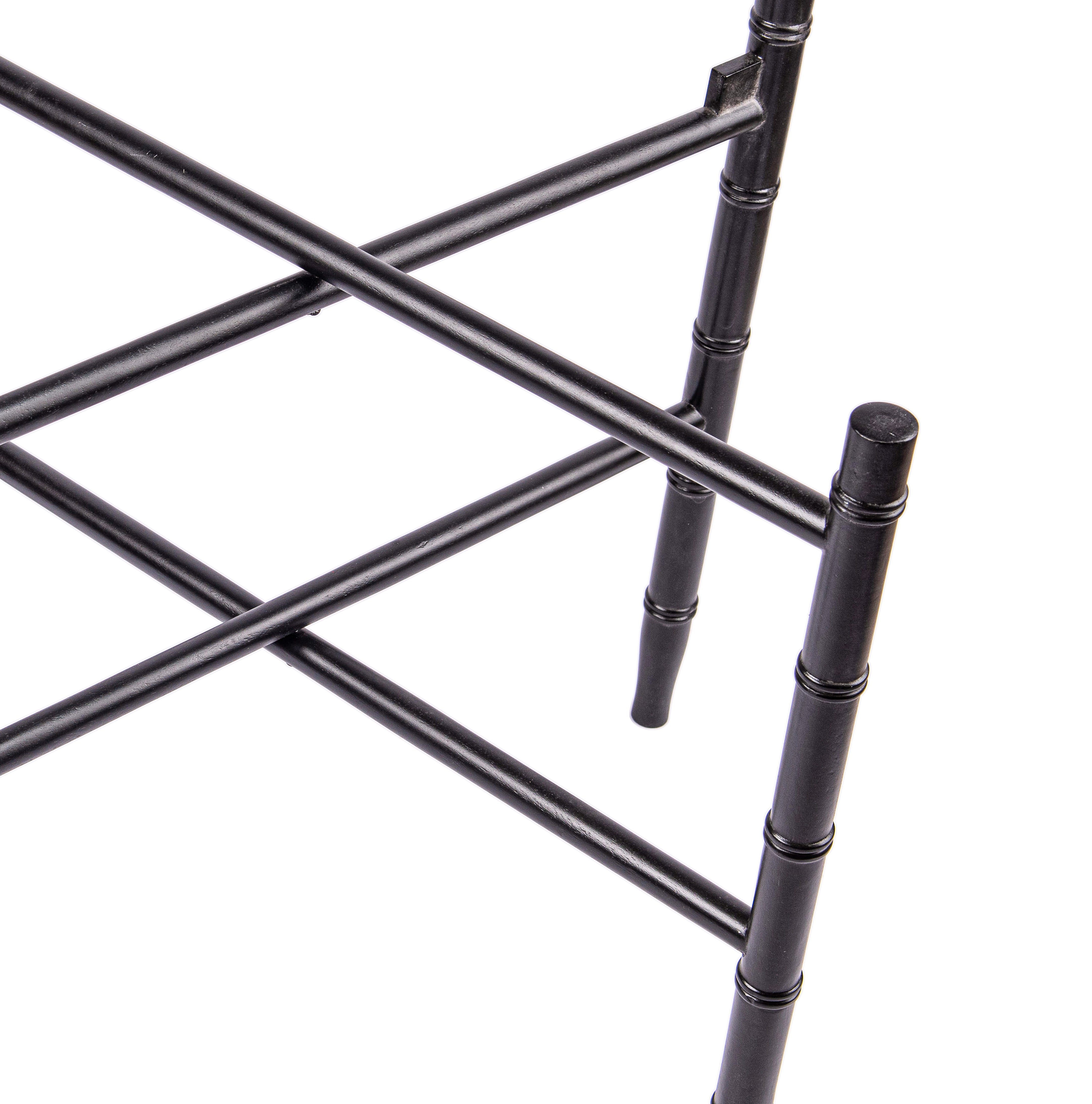 Notre Monde. Black Folding Tray Table with Wide Legs. Large Size