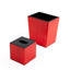 Pacific Connections. A Set of Wastebasket & Tissue Box in Red