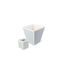 Pacific Connections. A Set of Grey Wastebasket & Tissue Box