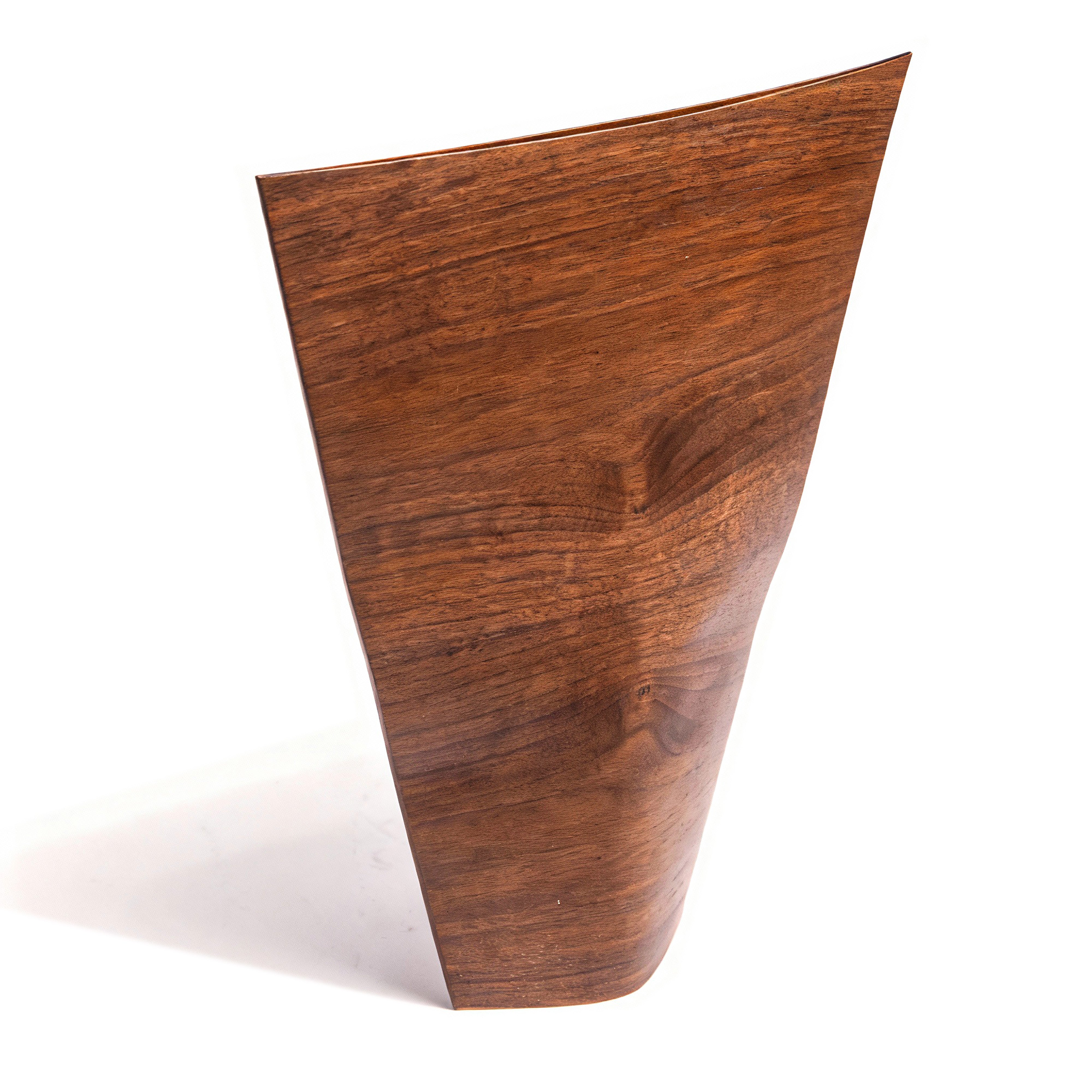 Schleeh Design. Asymmetrical Brown Wooden Sculpture