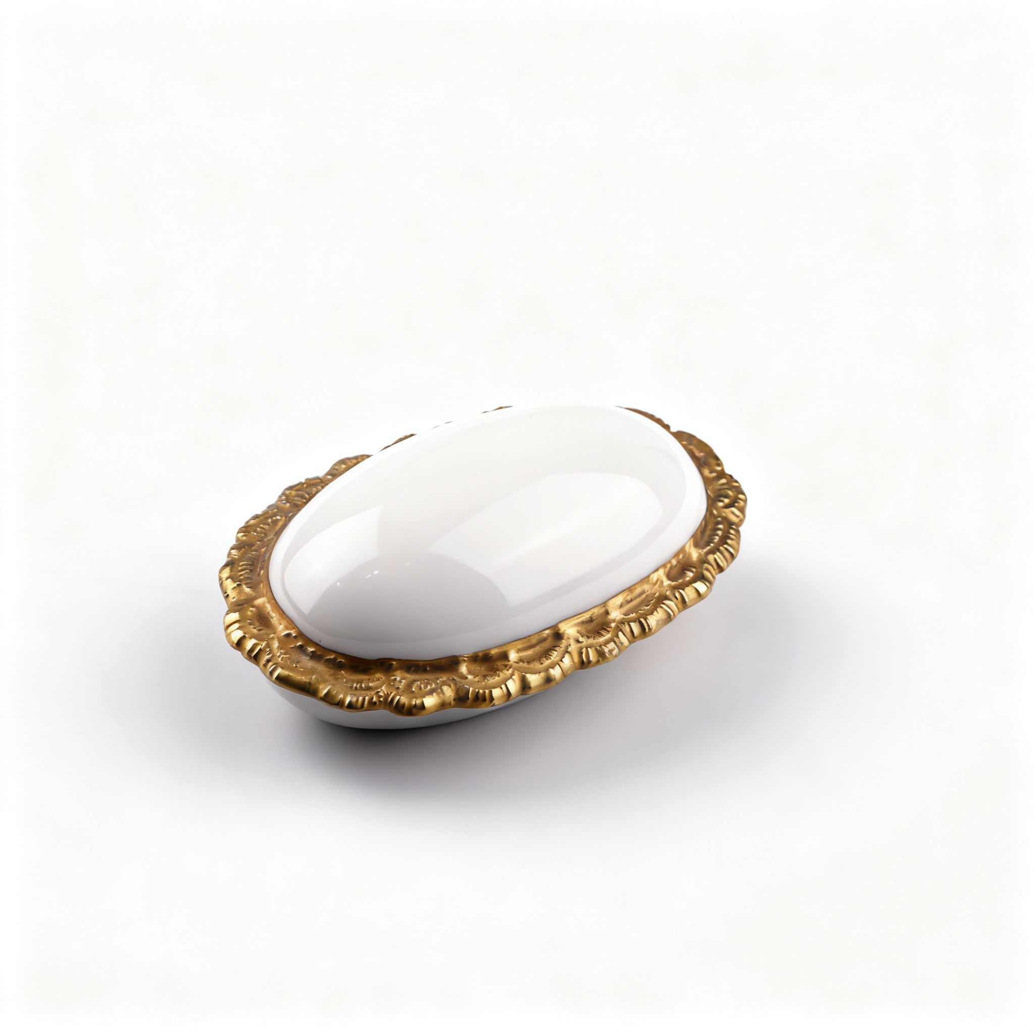 Villari. Oval Shaped White Souvenir Box