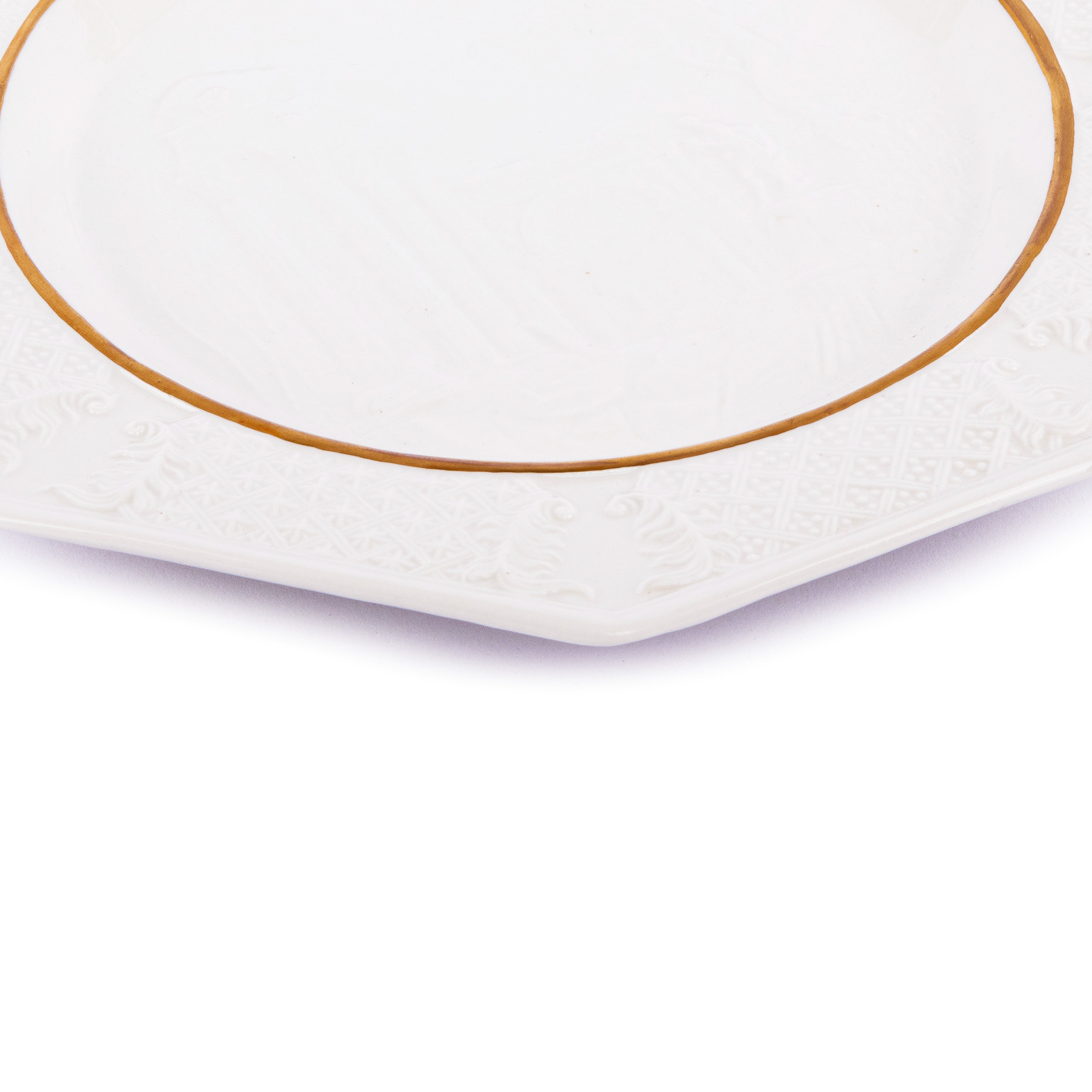 Villari. Octagonal Shaped Decorative Plate. Medium Size