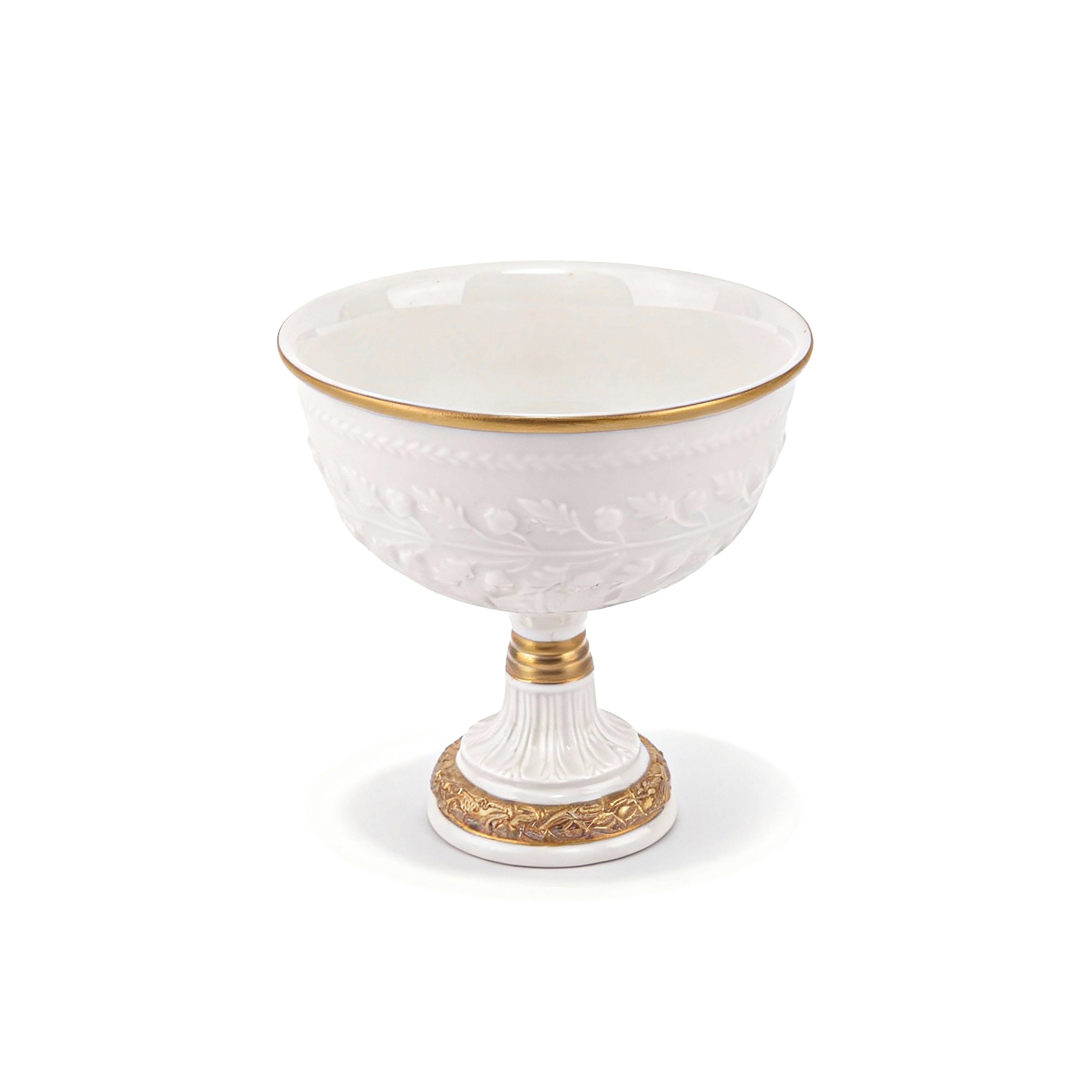 Villari. Porcelain Footed Fruit Bowl. Small Size